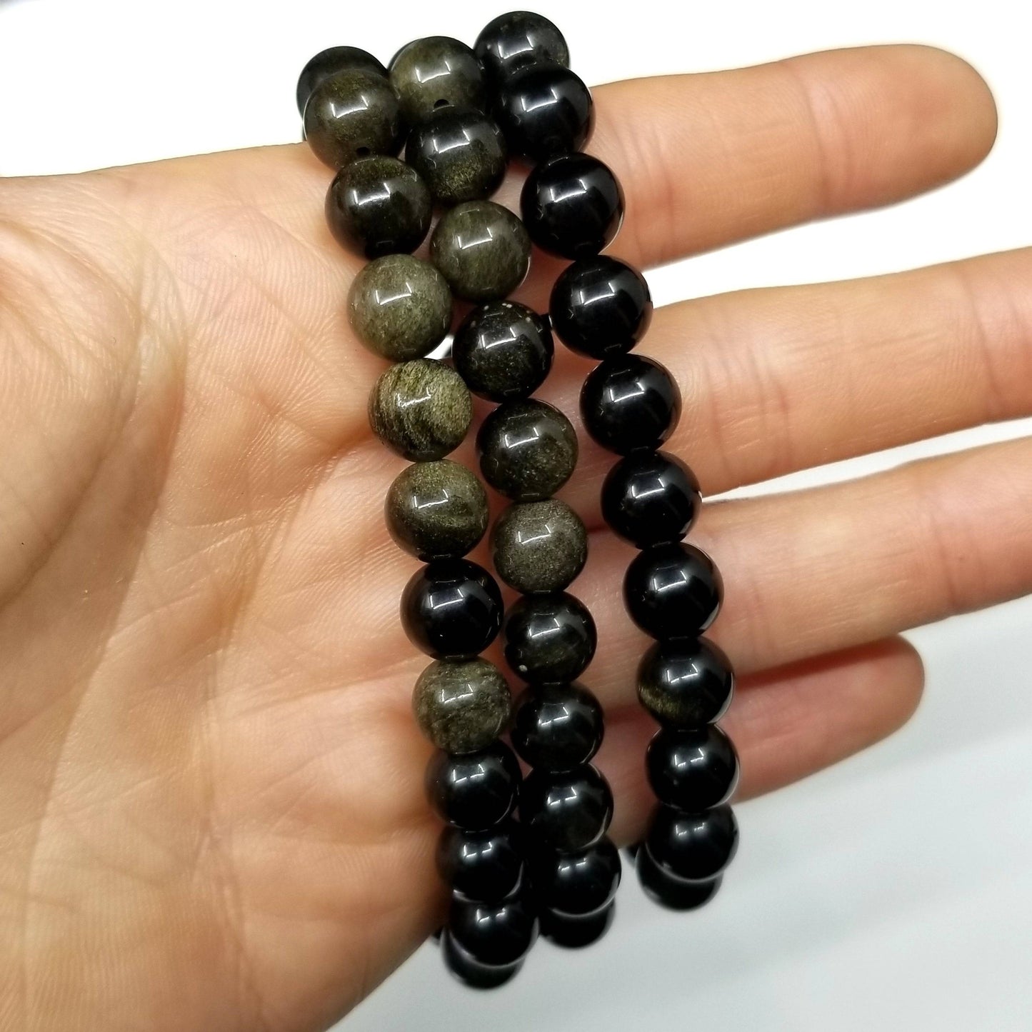 Golden Sheen Obsidian Bracelet
