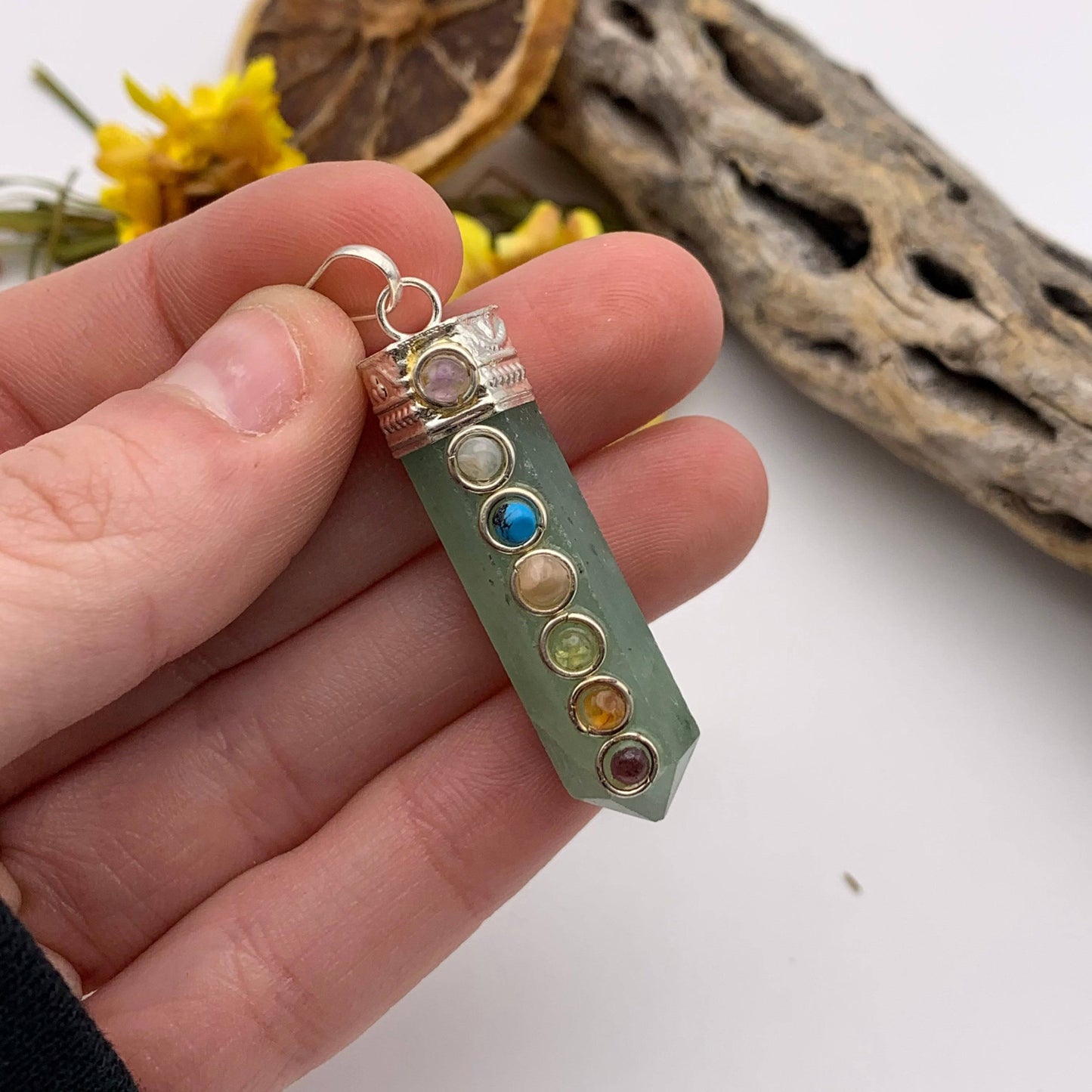 Green Aventurine Chakra Pendant