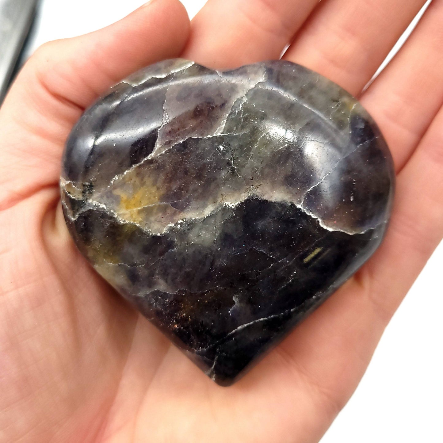 Iolite with Sunstone Heart