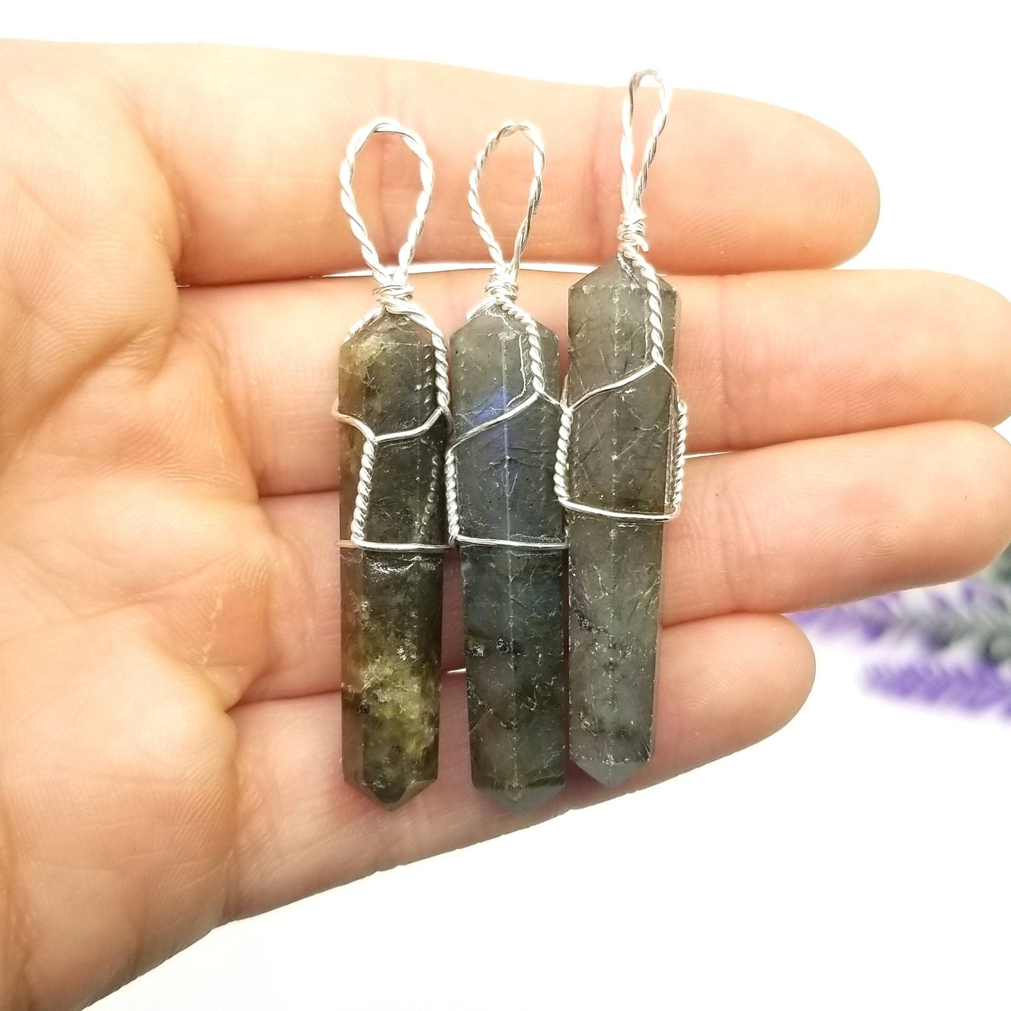 Labradorite Wire Wrapped Pendant