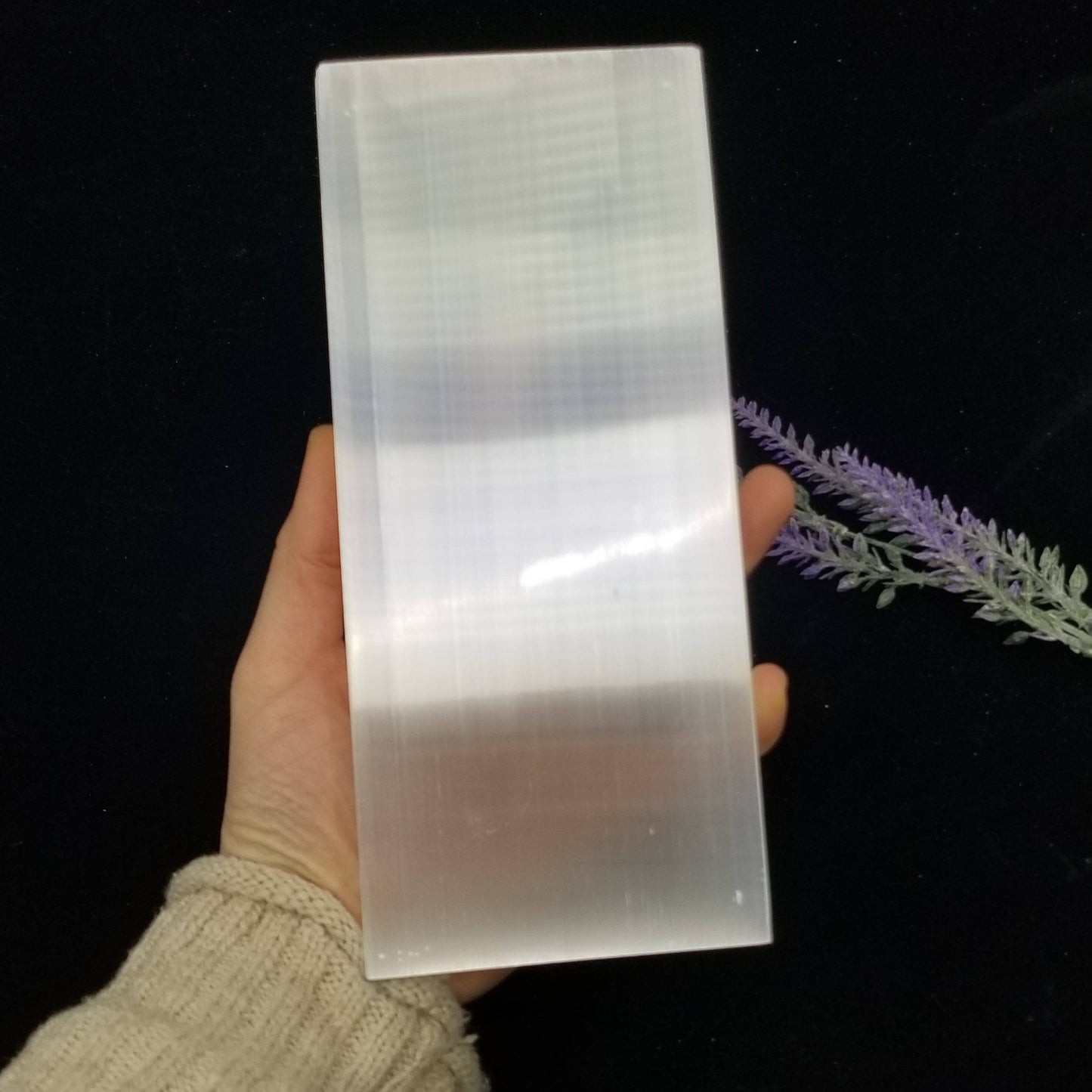 Large Selenite Rectangular Charging Plate - Funky Stuff