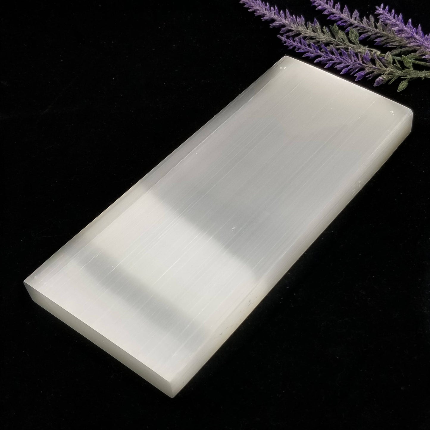 Large Selenite Rectangular Charging Plate - Funky Stuff