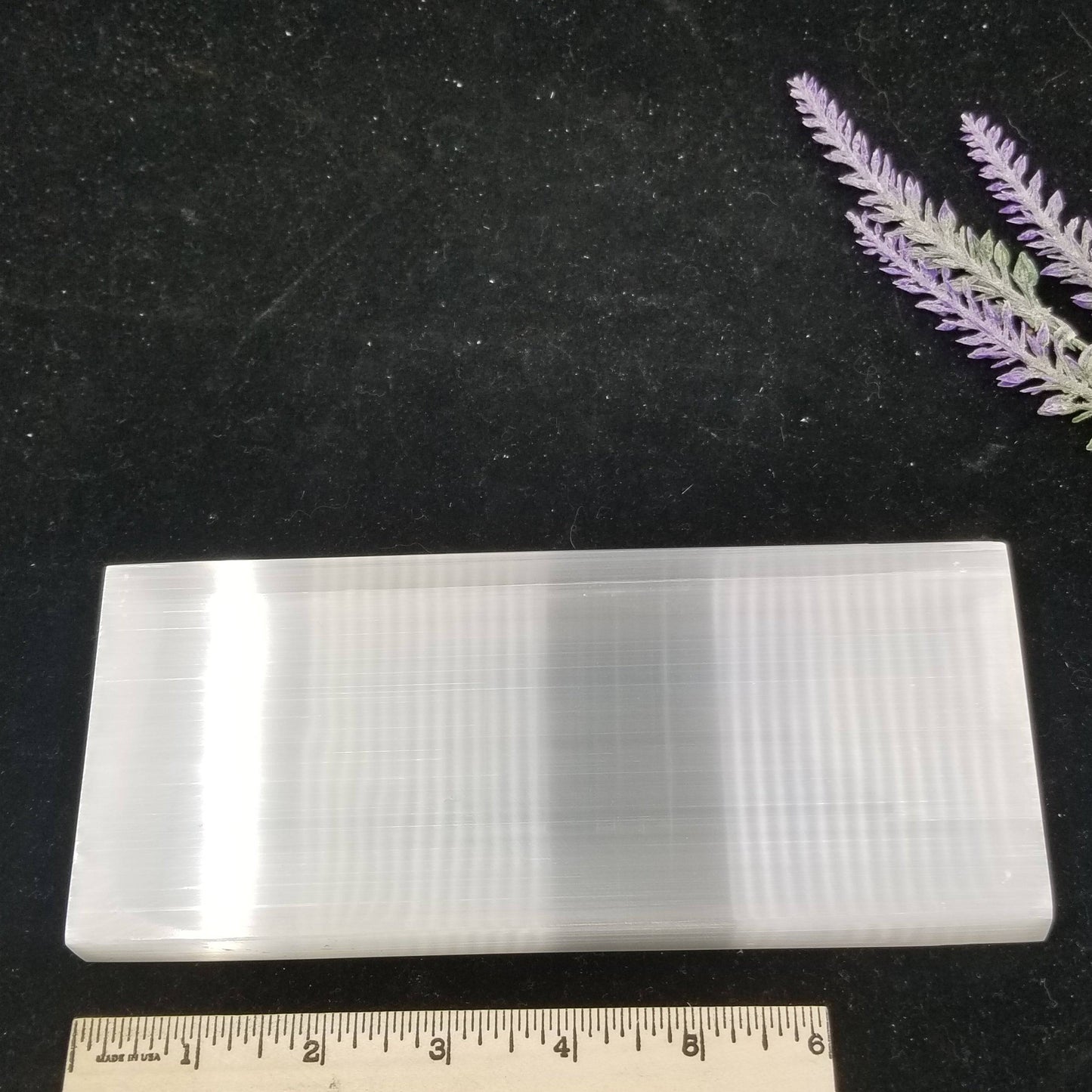 Large Selenite Rectangular Charging Plate - Funky Stuff