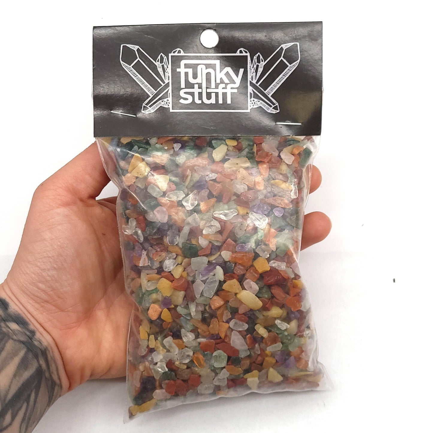 Mixed Stone Tumbled Chips (5-10mm) - 1 LB