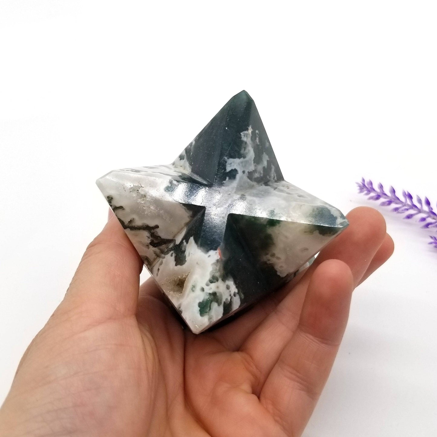 Moss Agate Merkaba
