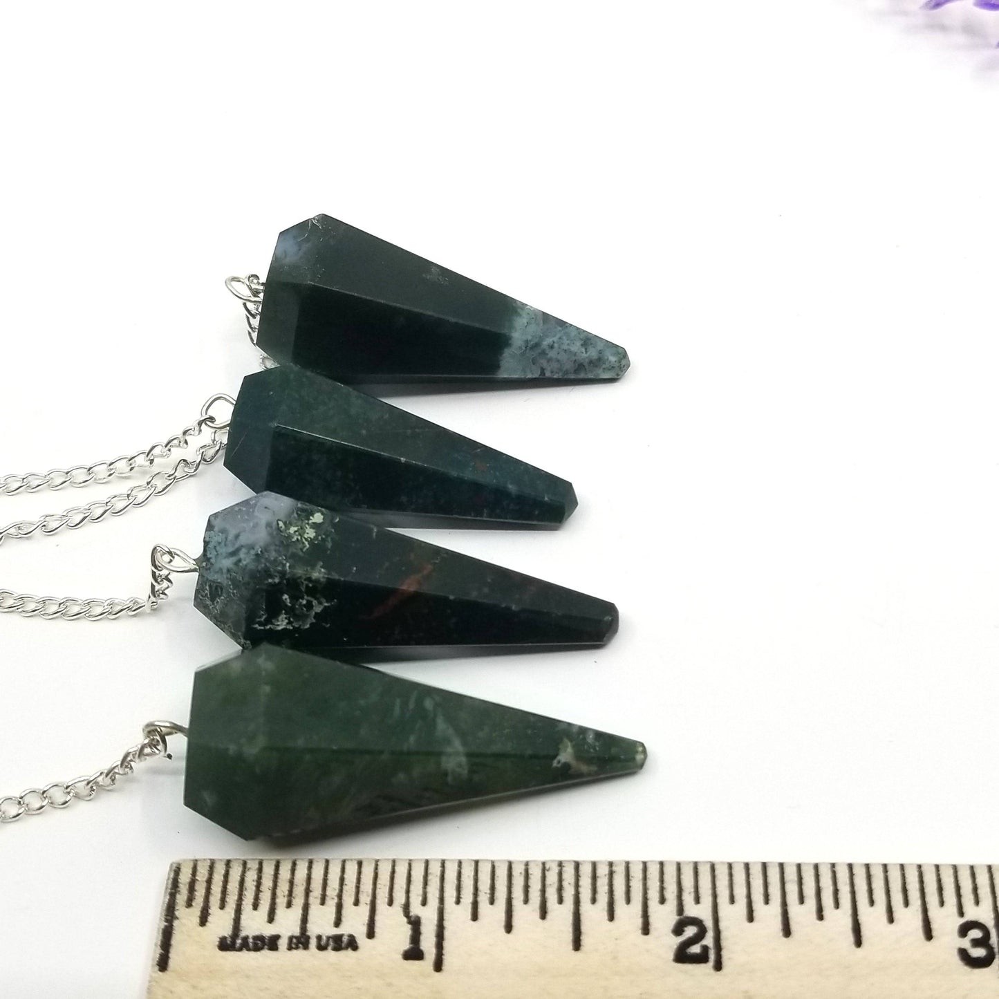 Moss Agate Pendulum