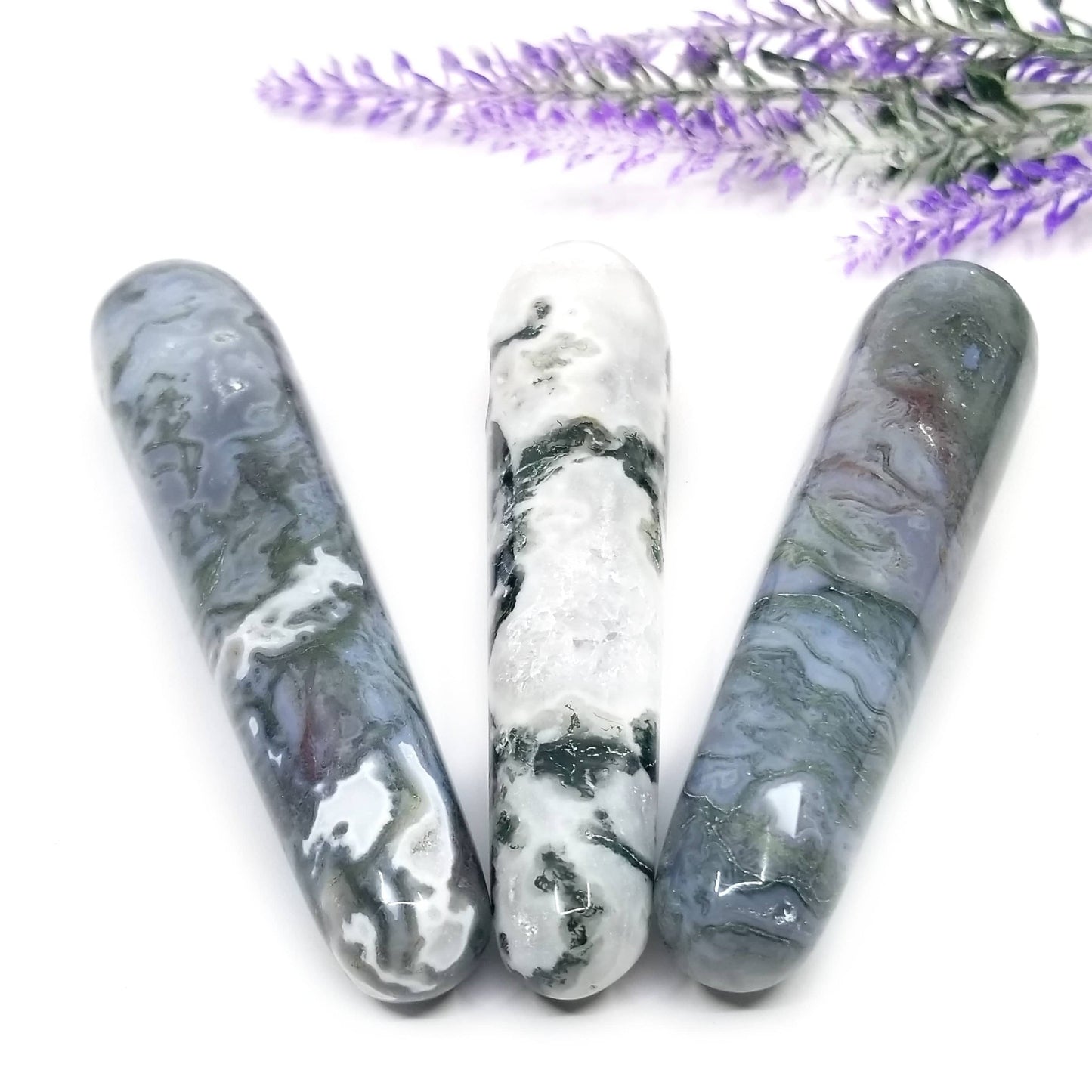 Moss Agate Wand