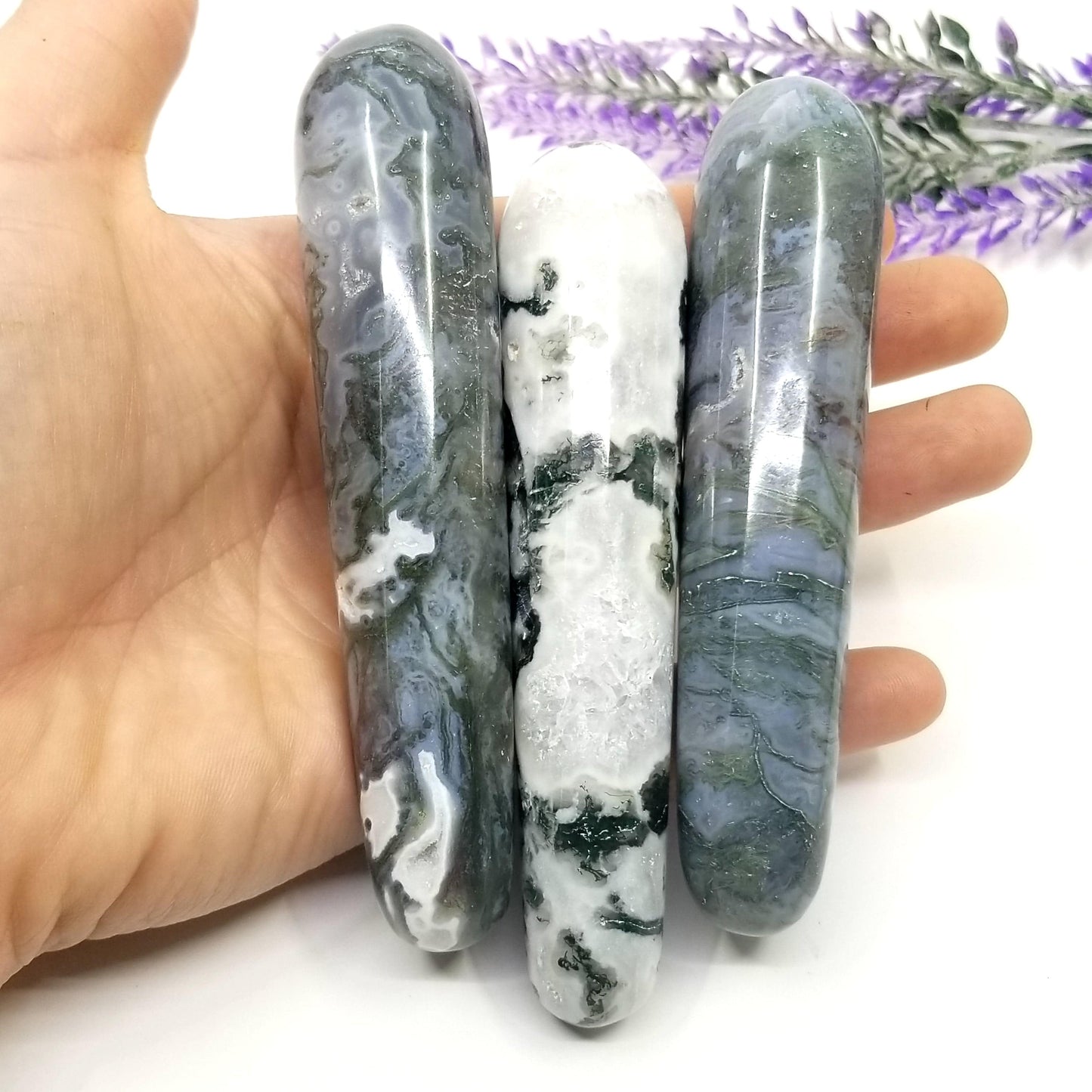 Moss Agate Wand