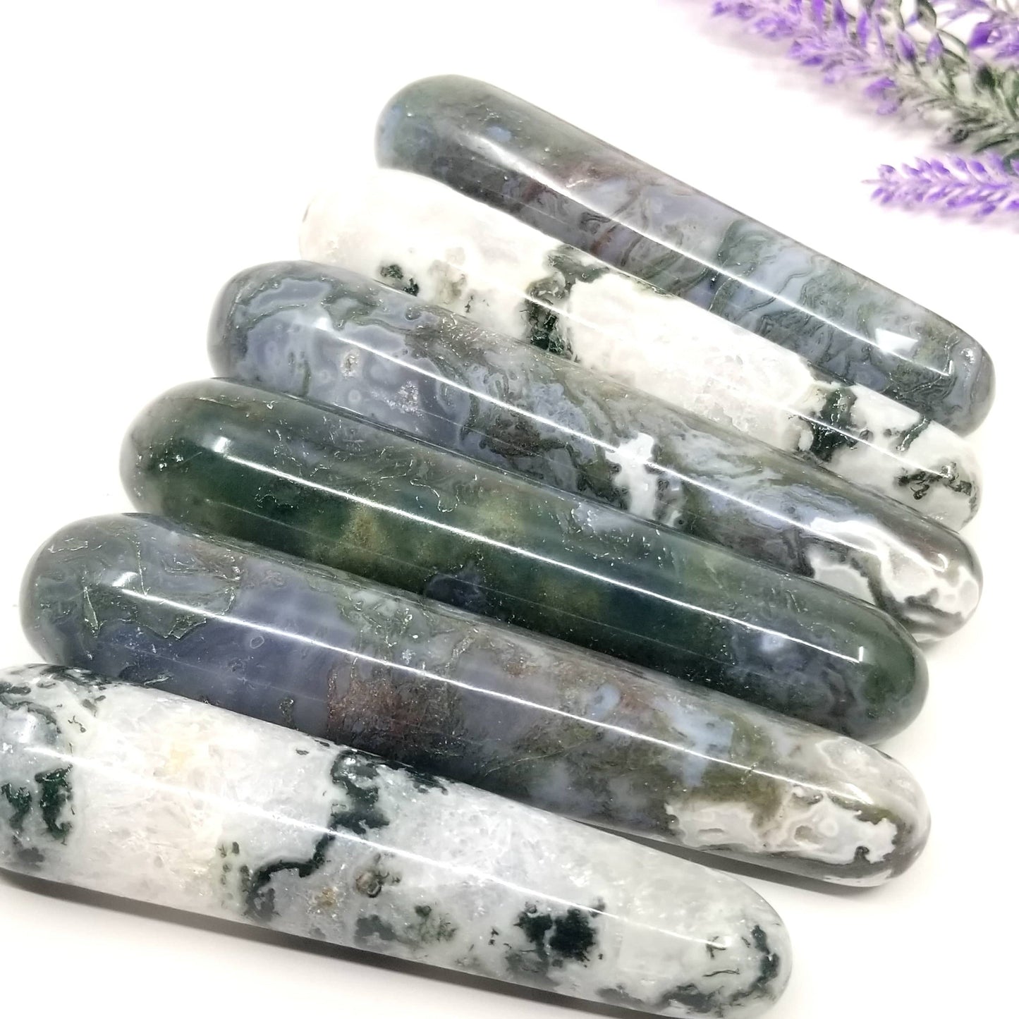 Moss Agate Wand