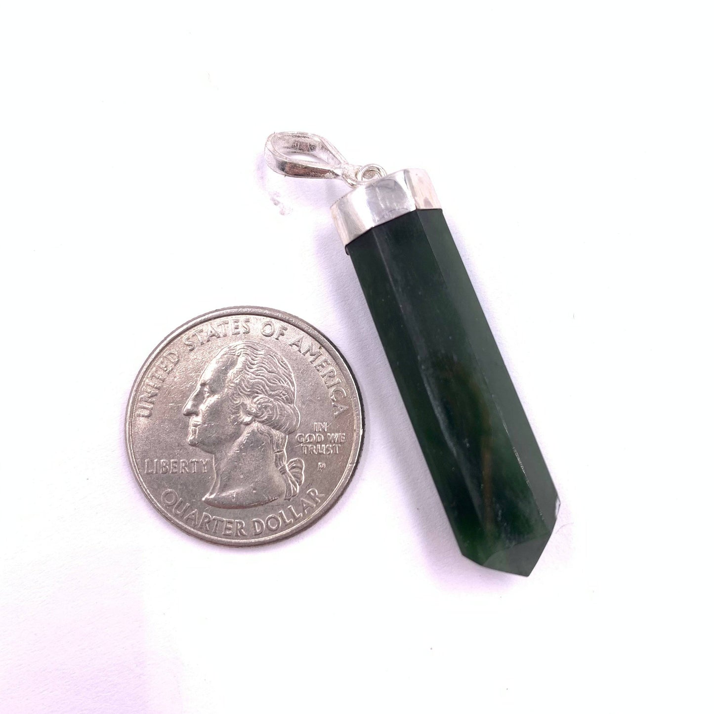 Nephrite Jade Point Pendant