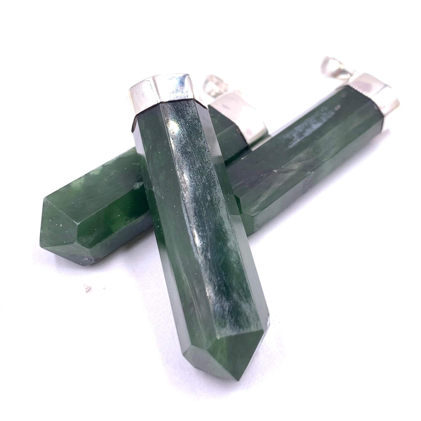 Nephrite Jade Point Pendant