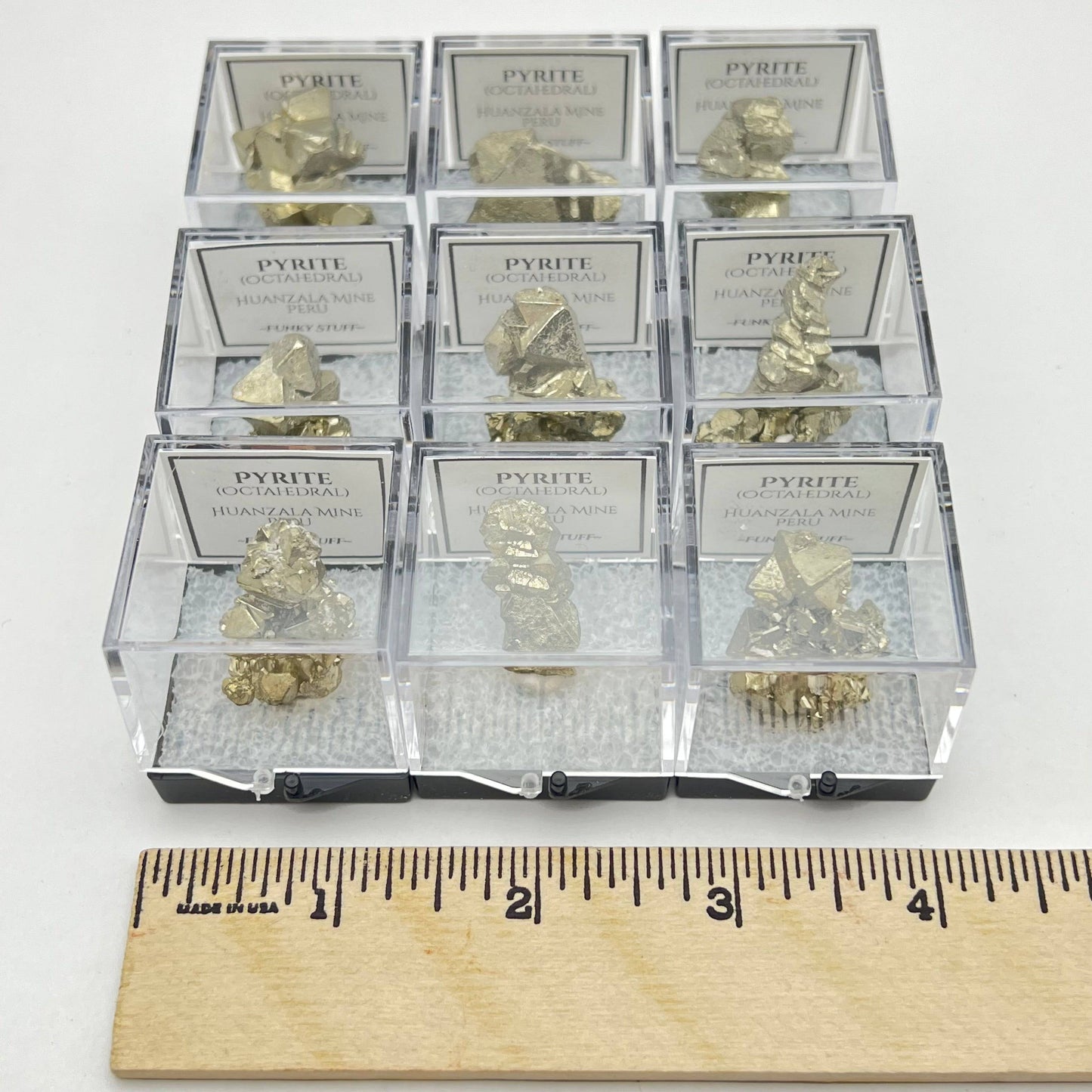 Octahedral Pyrite (Thumbnail Case Specimen)
