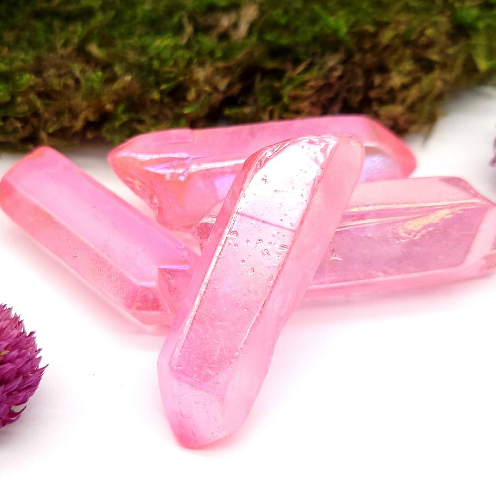 Pink Aura Quartz Point - Funky Stuff