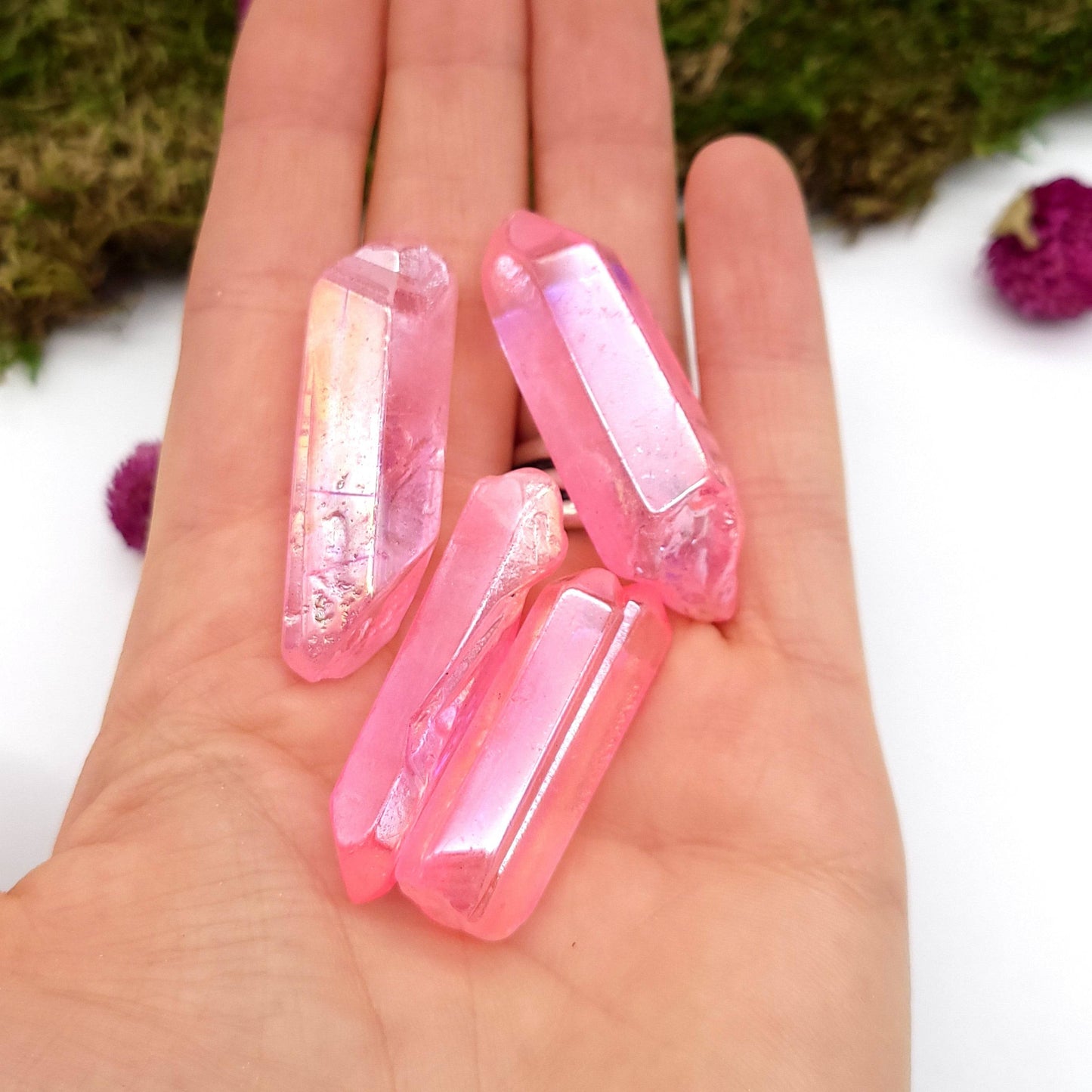 Pink Aura Quartz Point - Funky Stuff