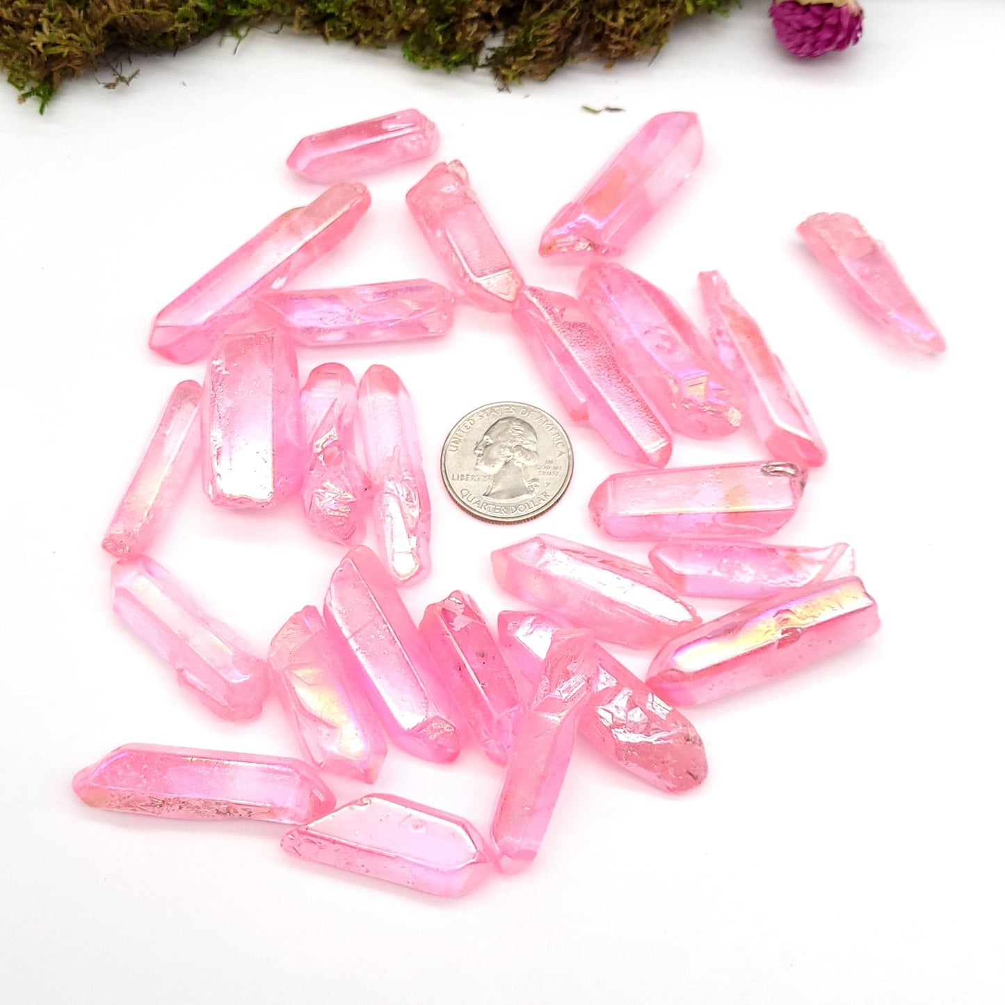 Pink Aura Quartz Point - Funky Stuff