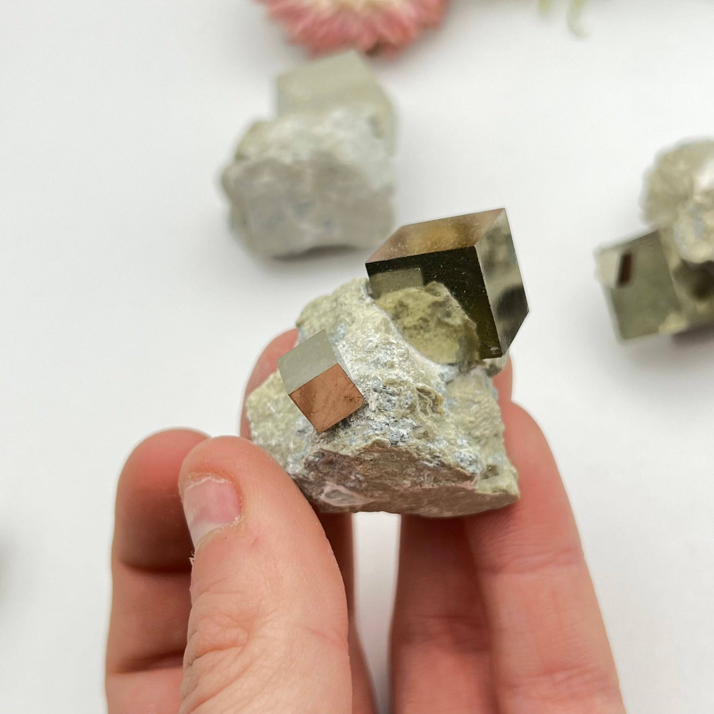Pyrite on Matrix (Double Cube)