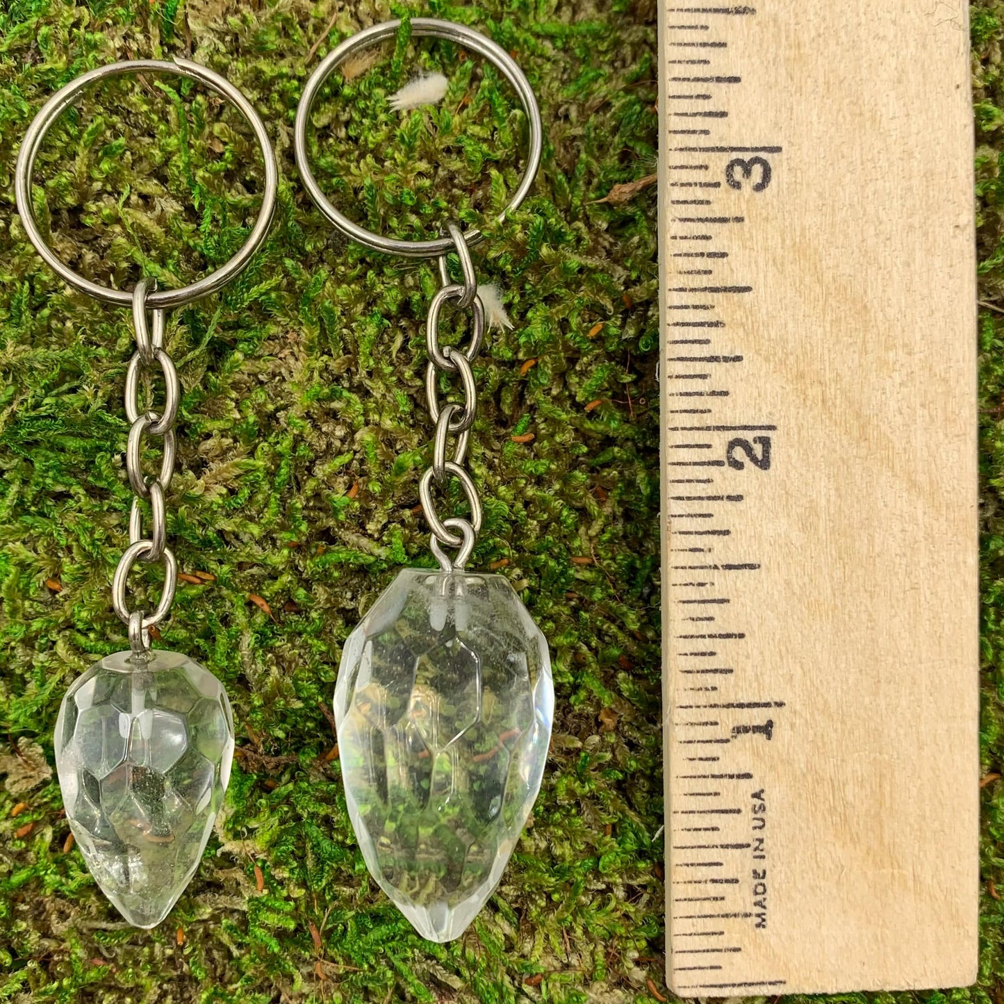 Quartz Facet Keychain