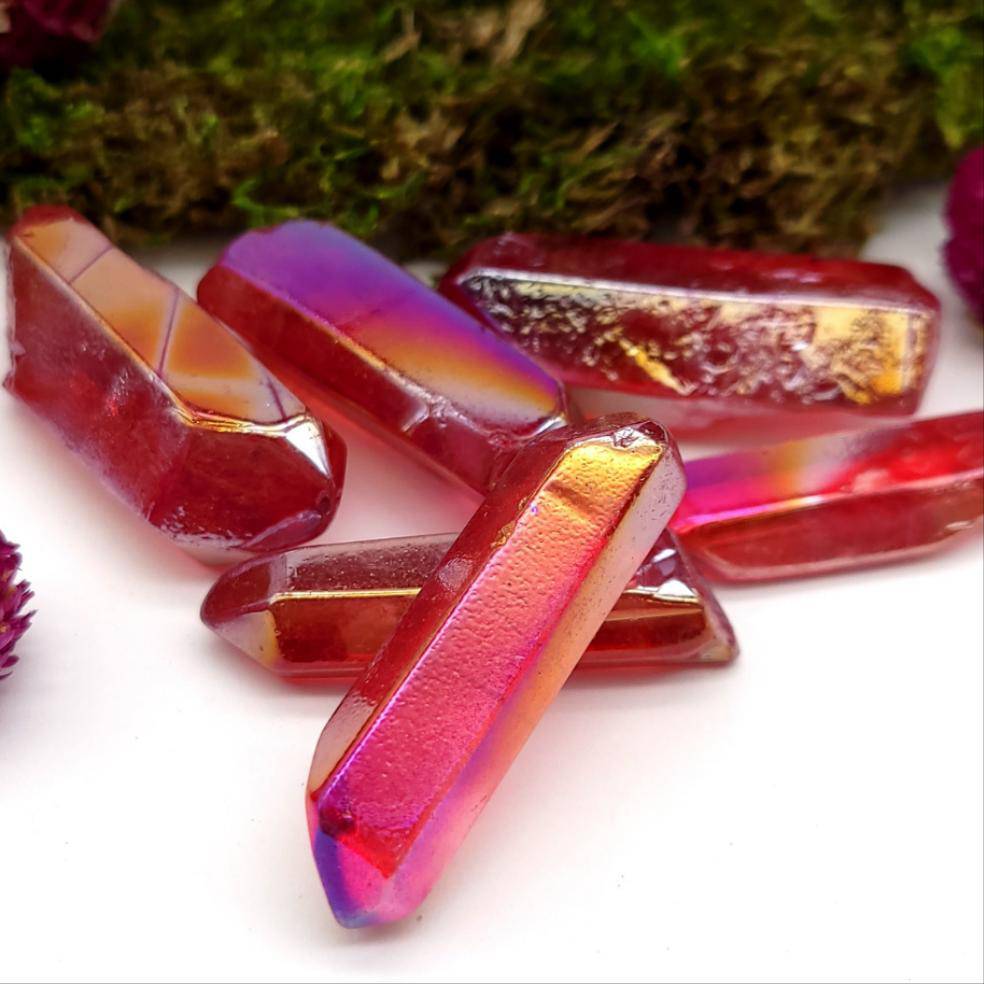 Red Aura Quartz Point