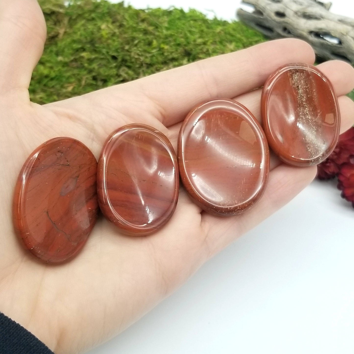 Red Jasper Worry Stone - Funky Stuff