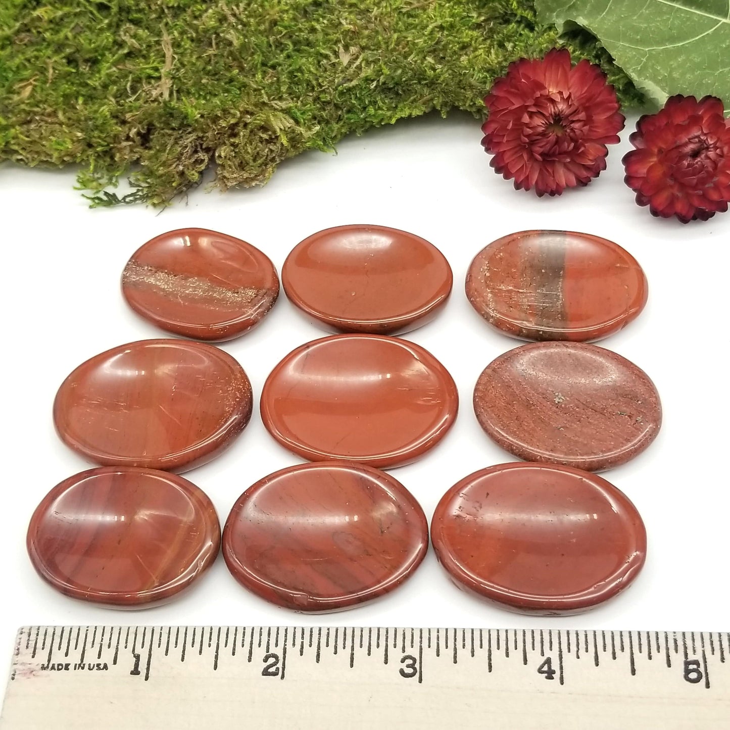 Red Jasper Worry Stone - Funky Stuff