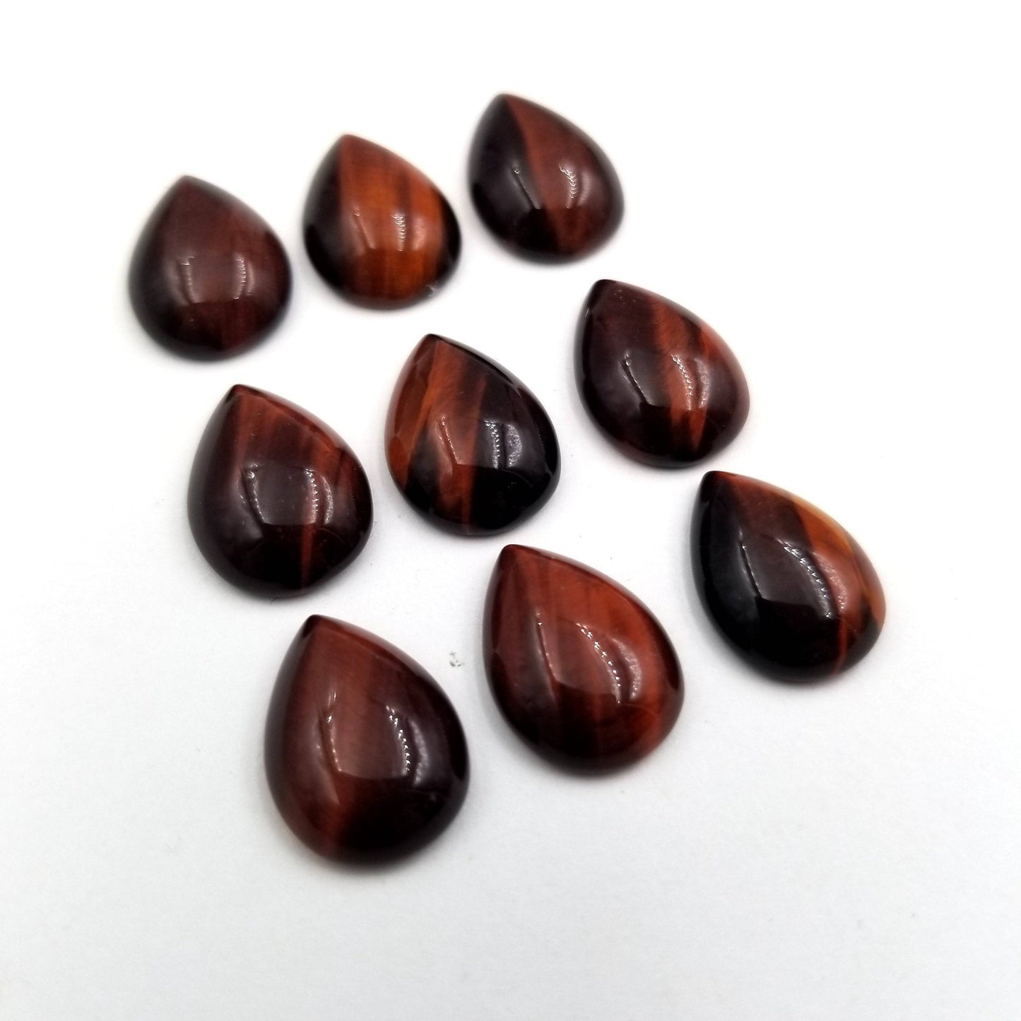 Red Tigers Eye Tear Drop Cabochon 14x10 mm