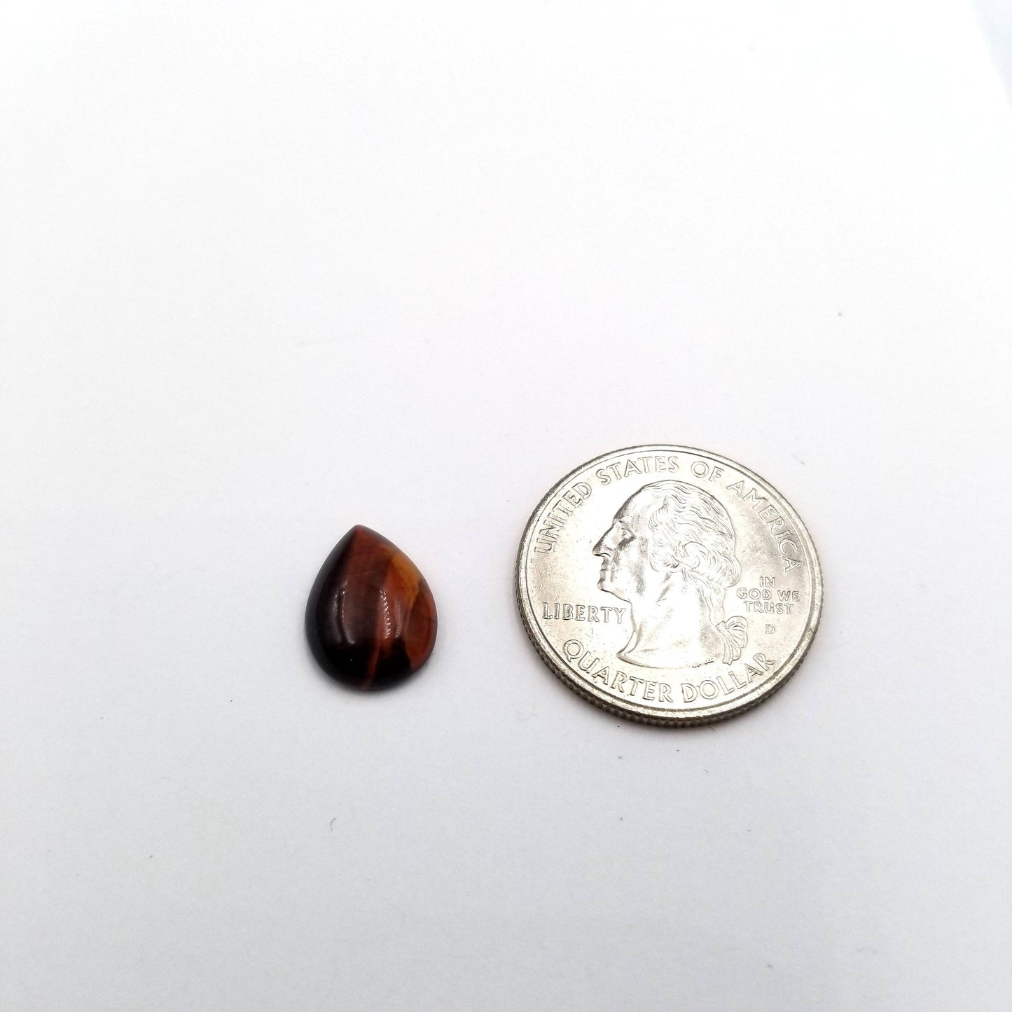 Red Tigers Eye Tear Drop Cabochon 14x10 mm