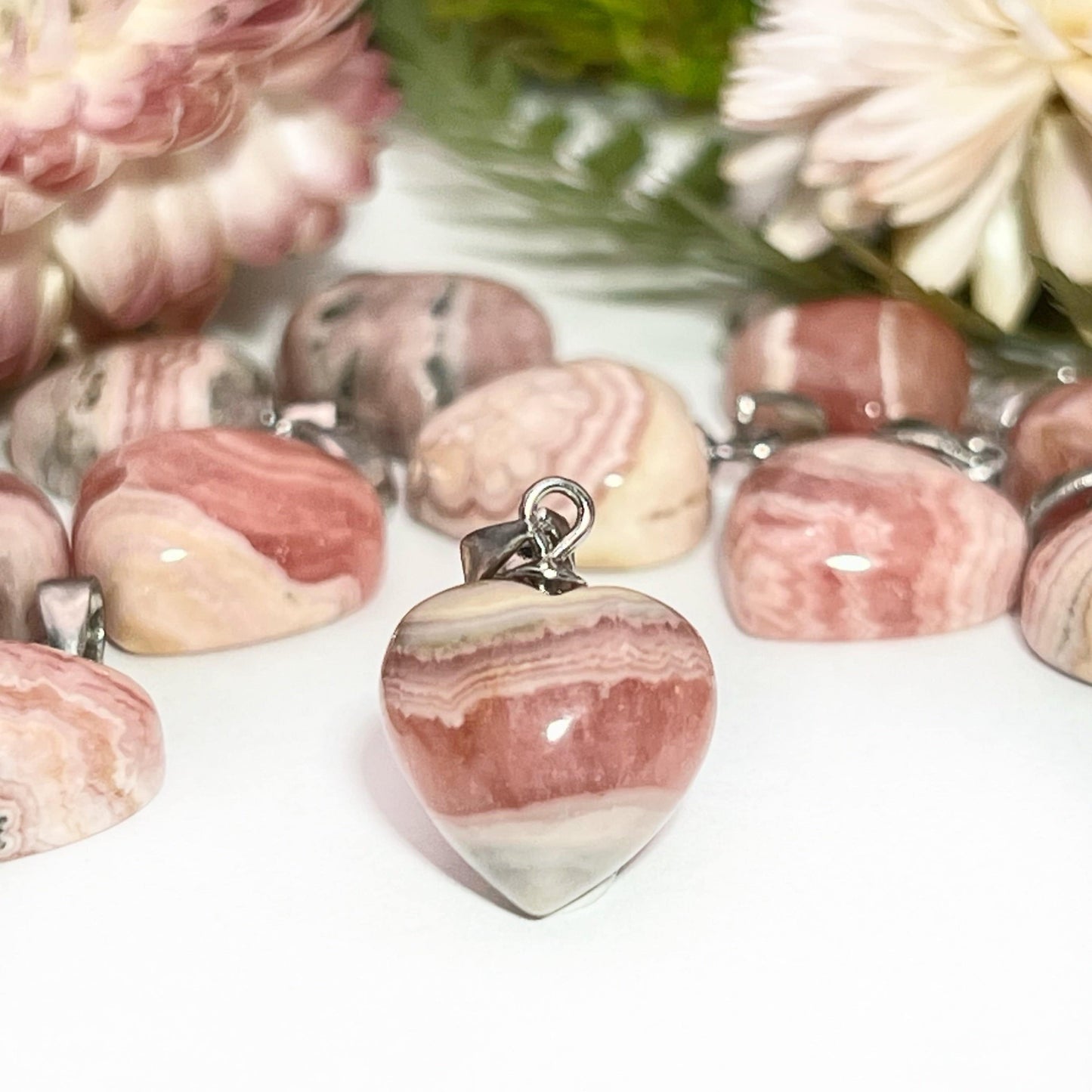 Rhodochrosite Mini Heart Pendant
