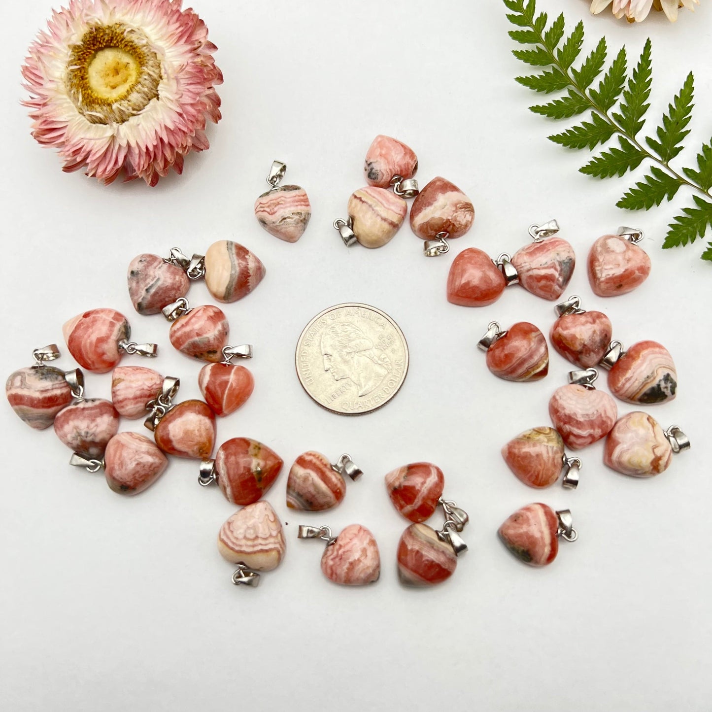 Rhodochrosite Mini Heart Pendant