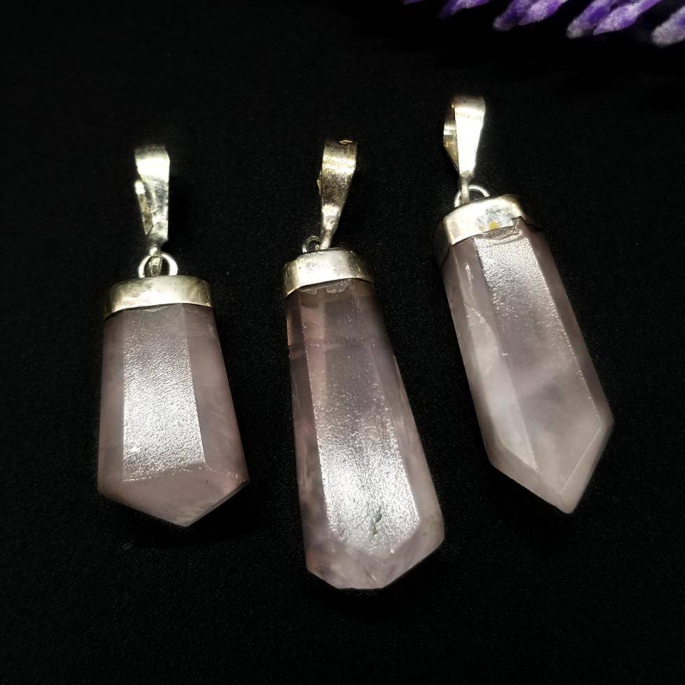 Rose Quartz Sterling Silver Pendant