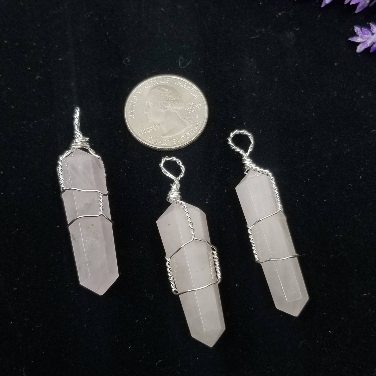 Rose Quartz Wire Wrapped Pendant