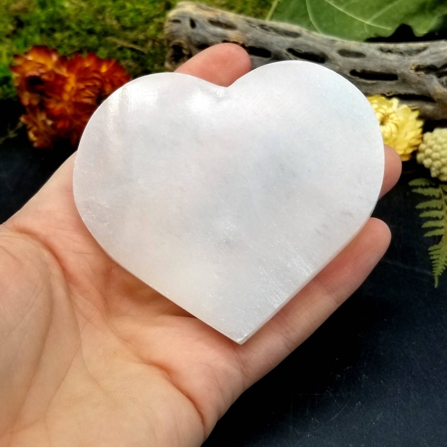 Selenite Charging Plate - Heart