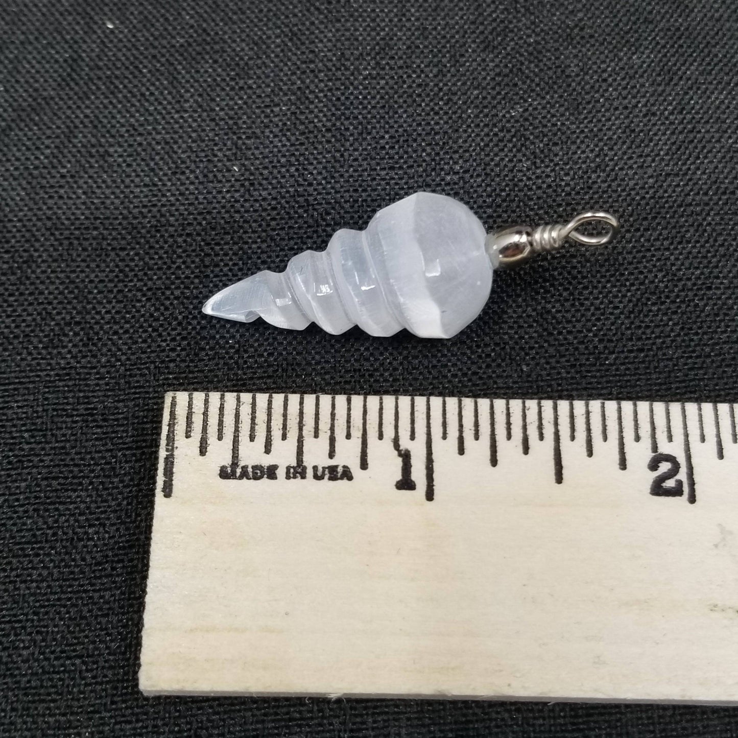 Selenite Spiral Pendant