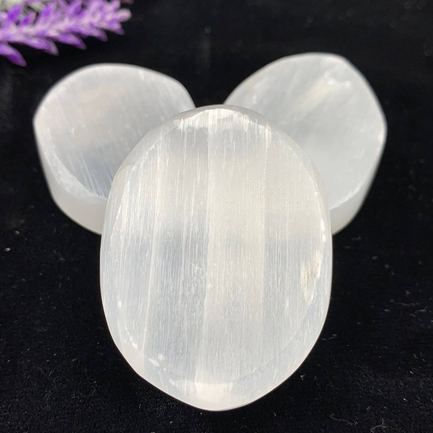 Selenite Worry Stone