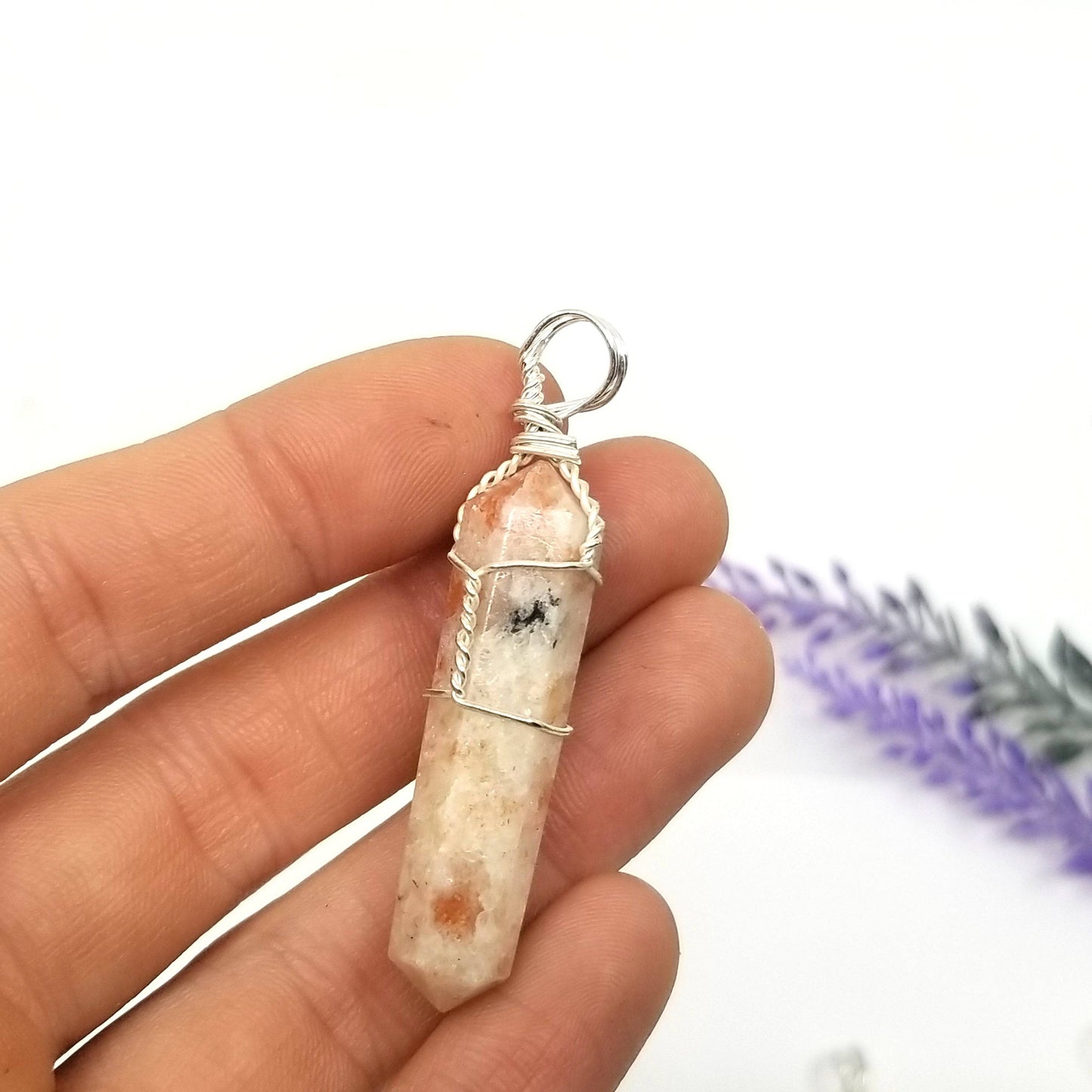 Sunstone Wire Wrapped Pendant