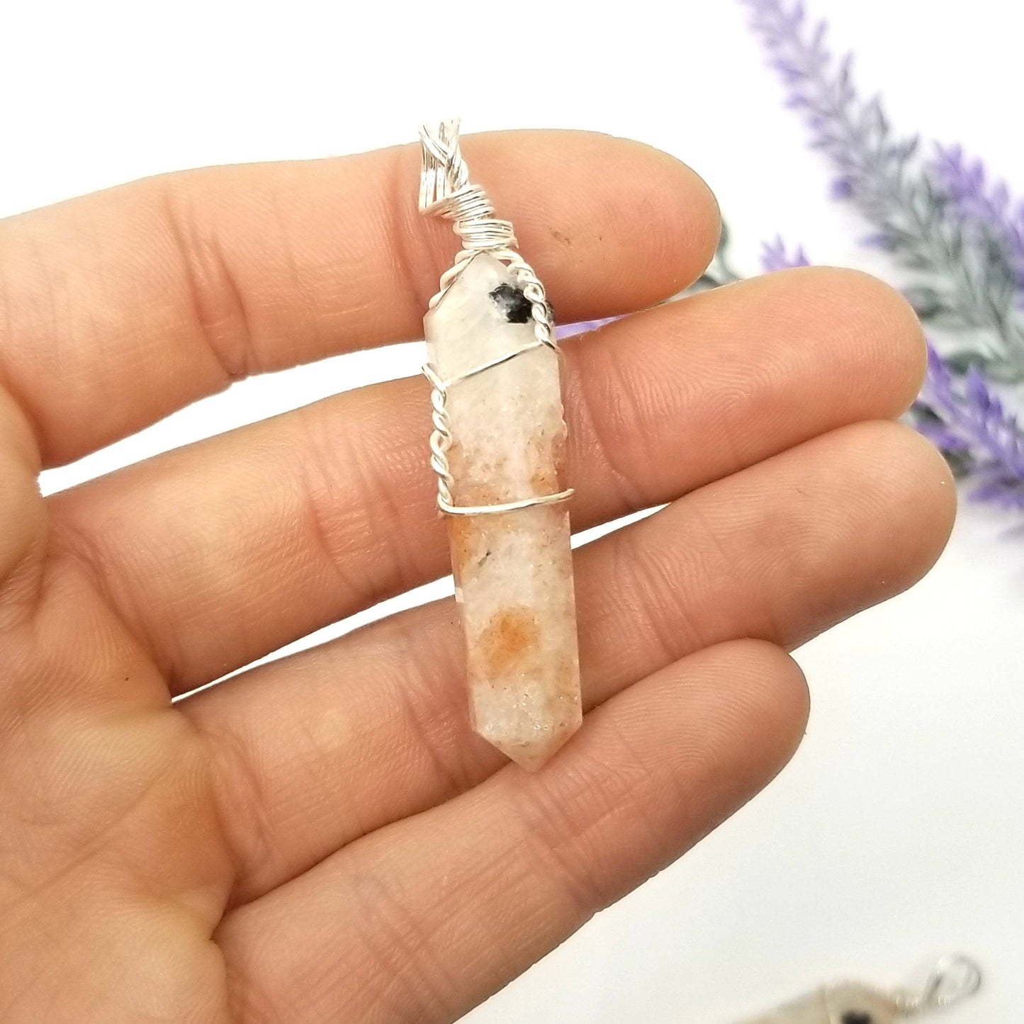 Sunstone Wire Wrapped Pendant