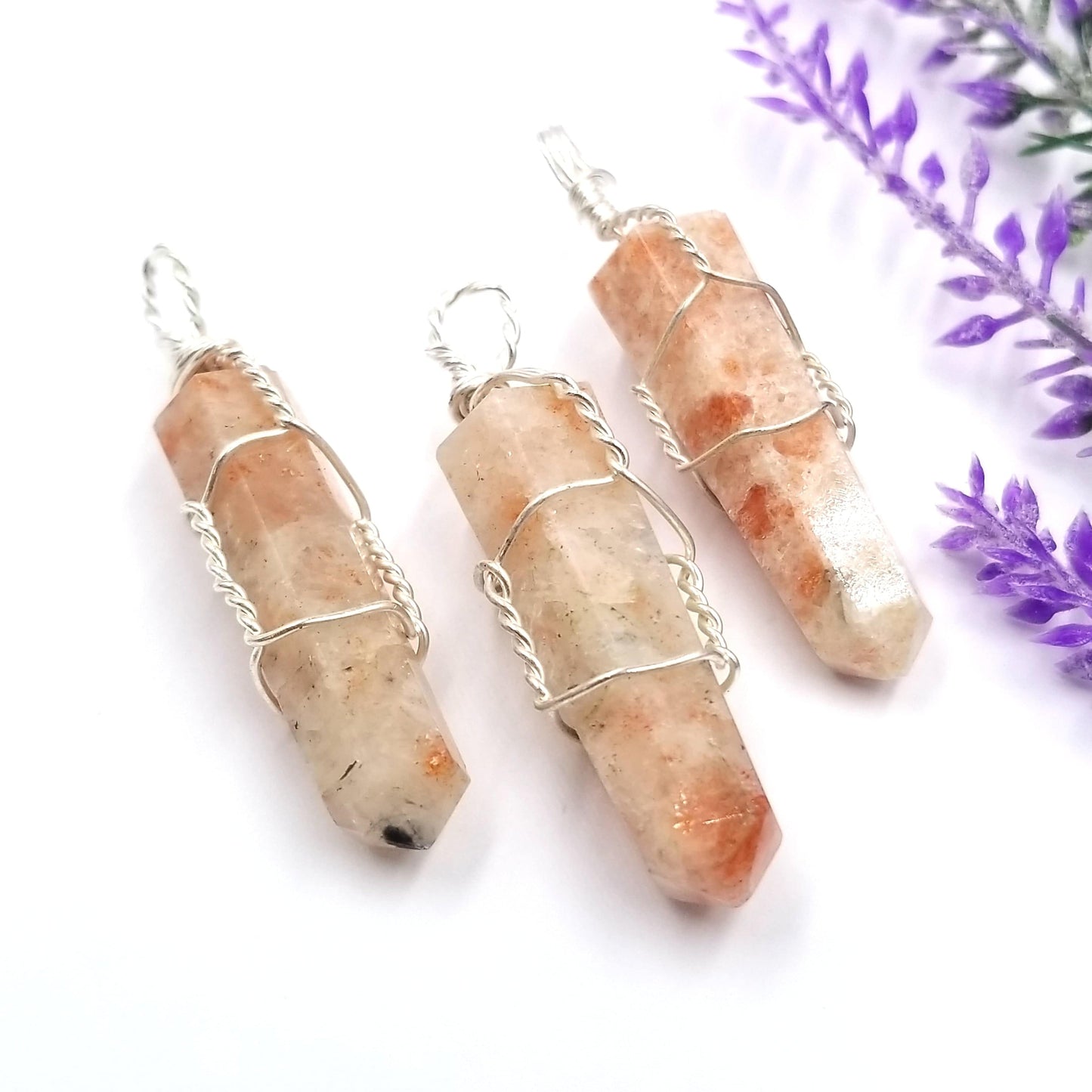 Sunstone Wire Wrapped Pendant