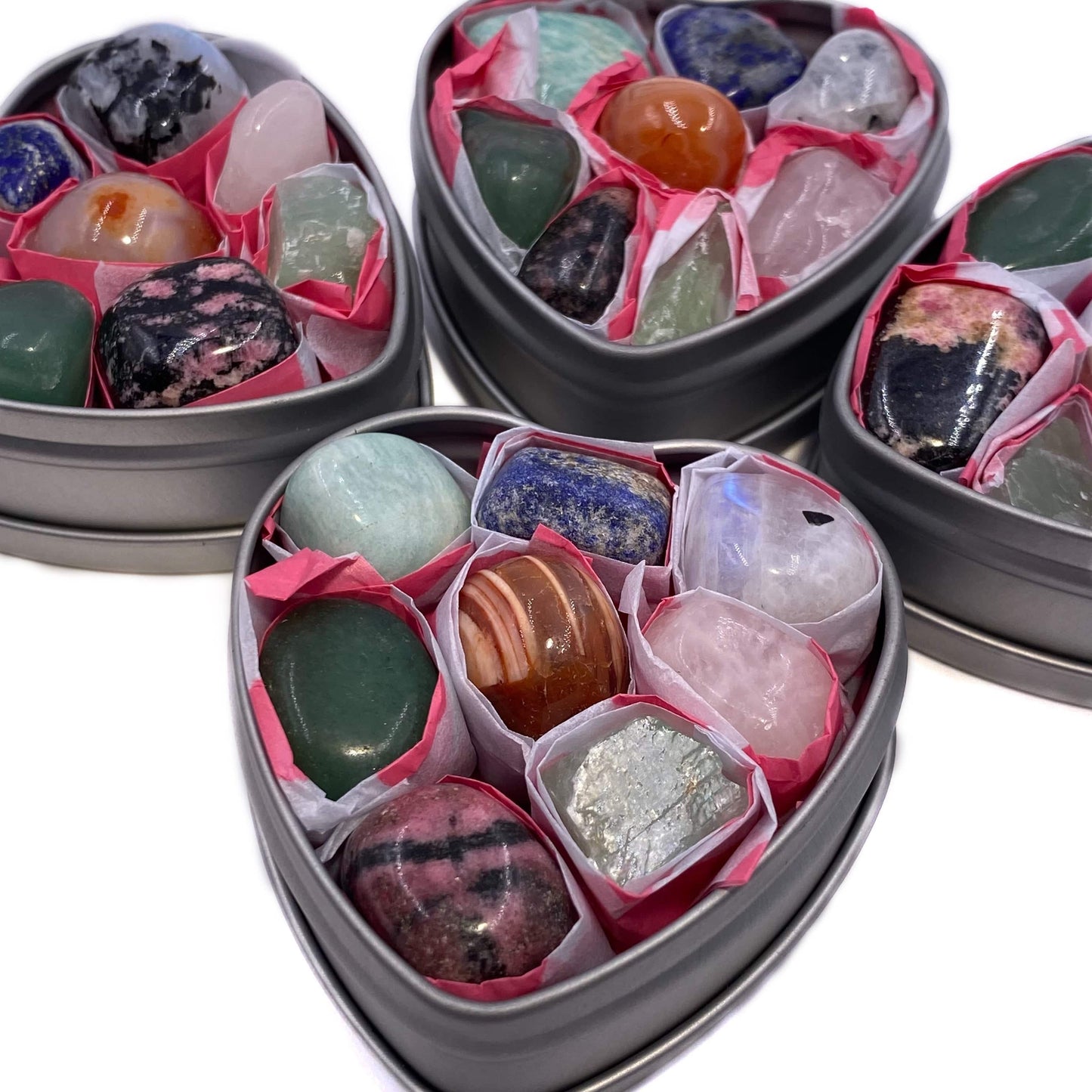 Tumbled Stone Heart Tin