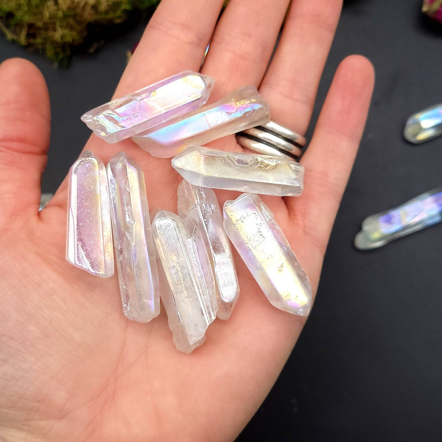 White Aura Quartz Point