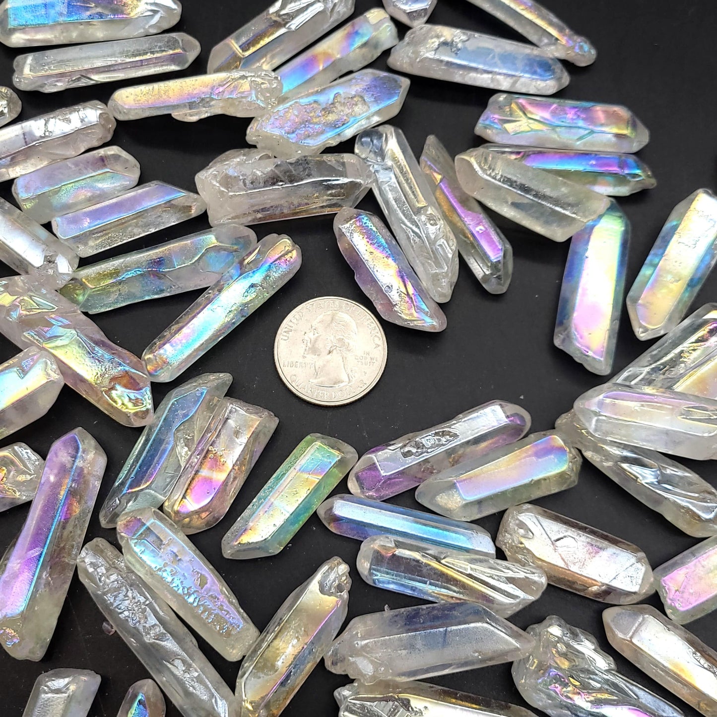 White Aura Quartz Point