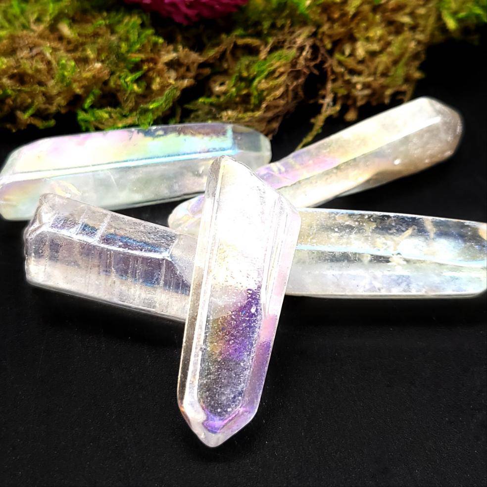 White Aura Quartz Point