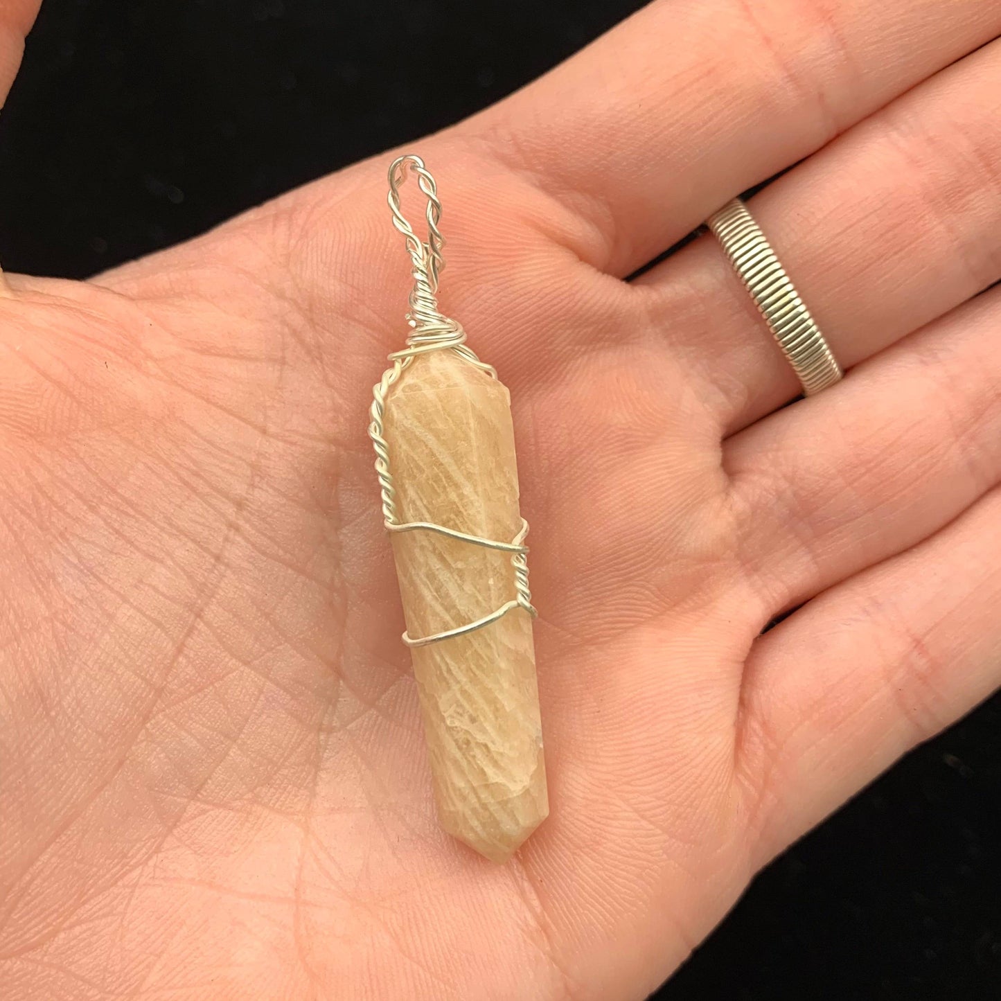 Yellow Aventurine Wire Wrapped Pendant