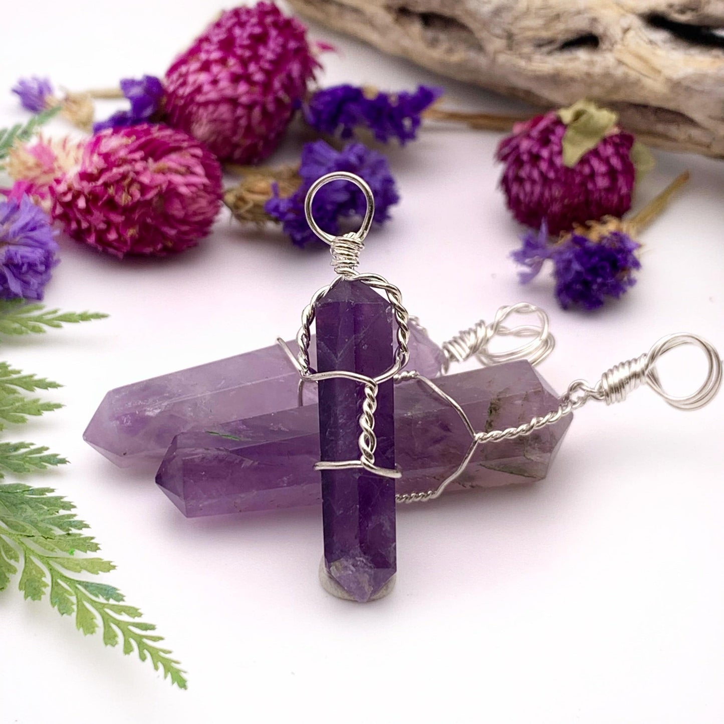 Amethyst Wire Wrapped Pendant