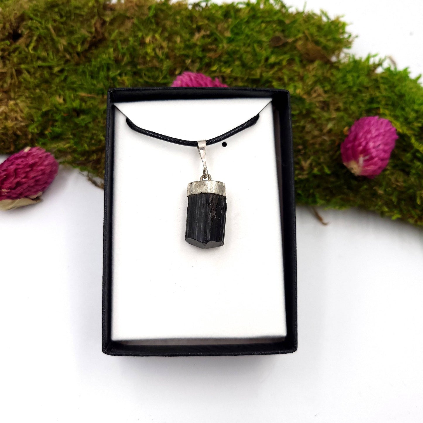 Black Tourmaline Sterling Silver Pendant