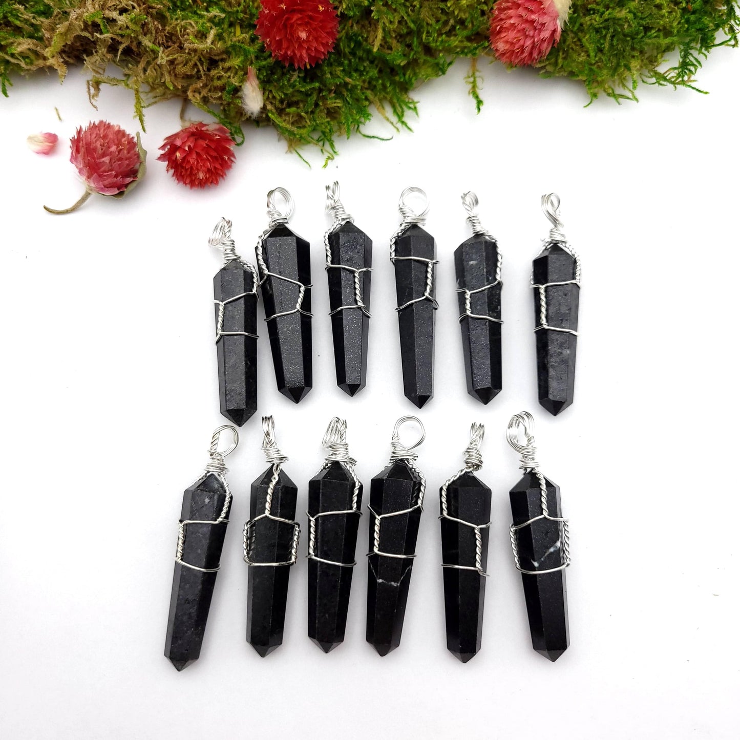 Black Tourmaline Wire Wrapped Pendant
