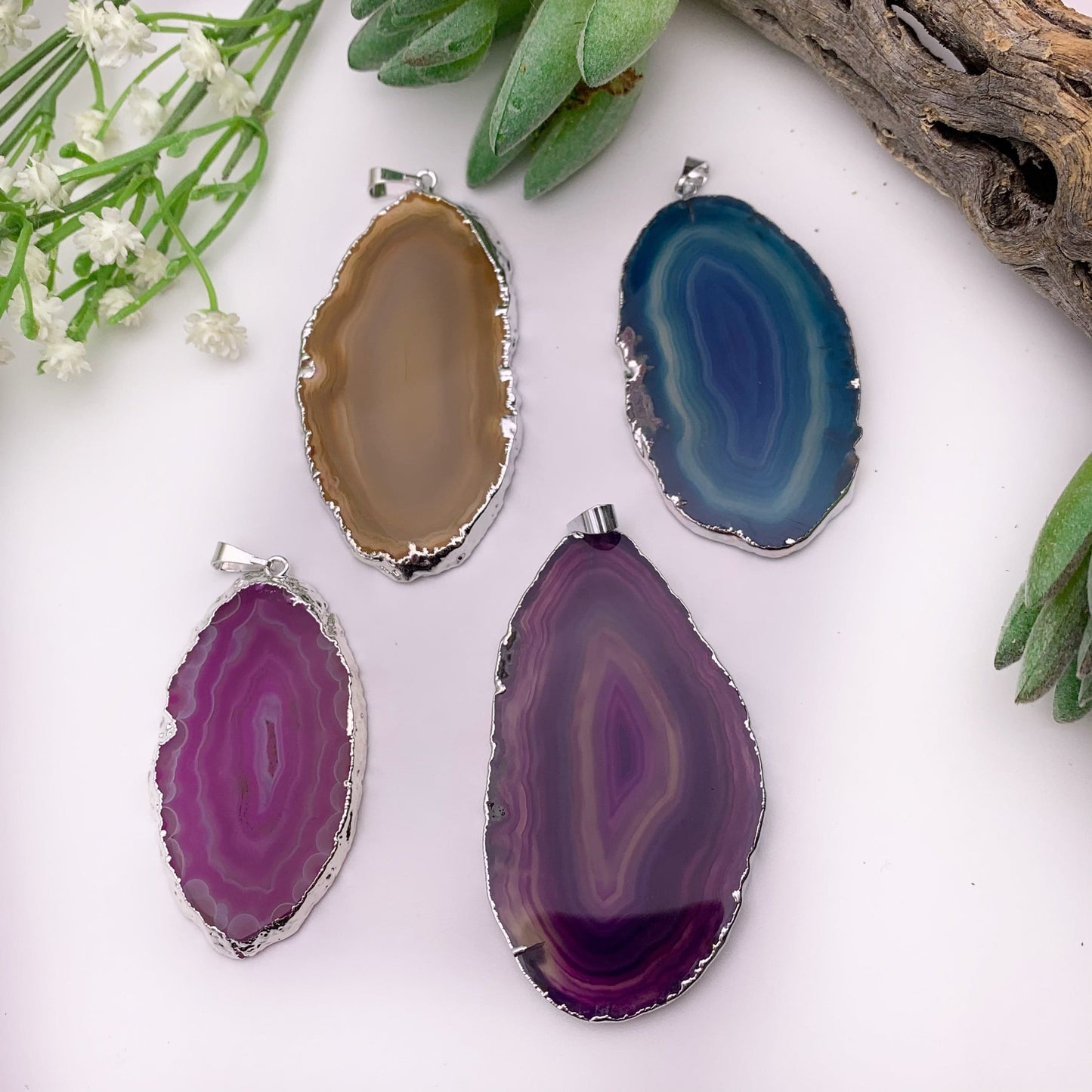 Agate Slice Pendant
