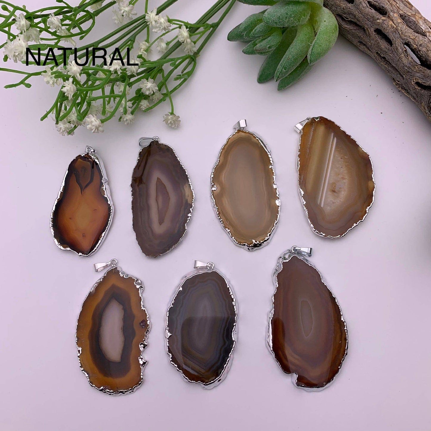 Agate Slice Pendant