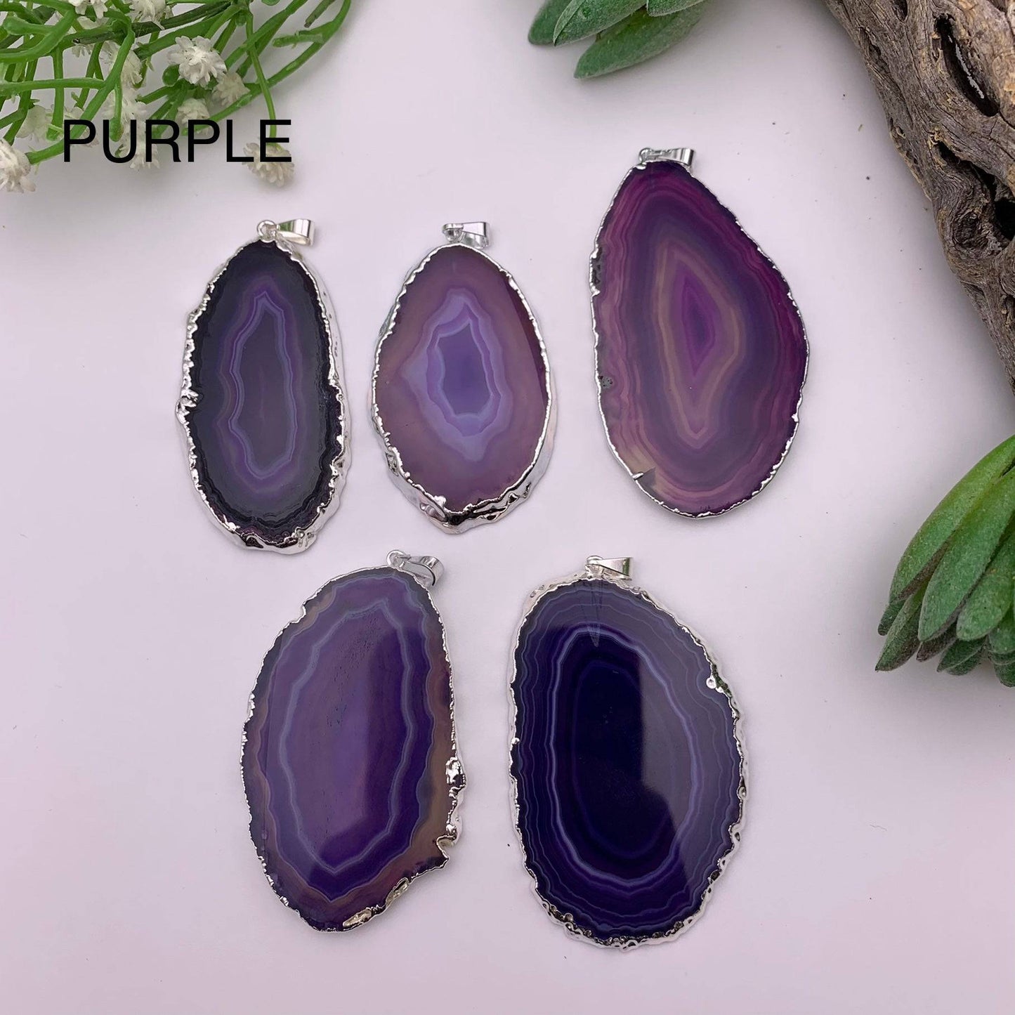 Agate Slice Pendant