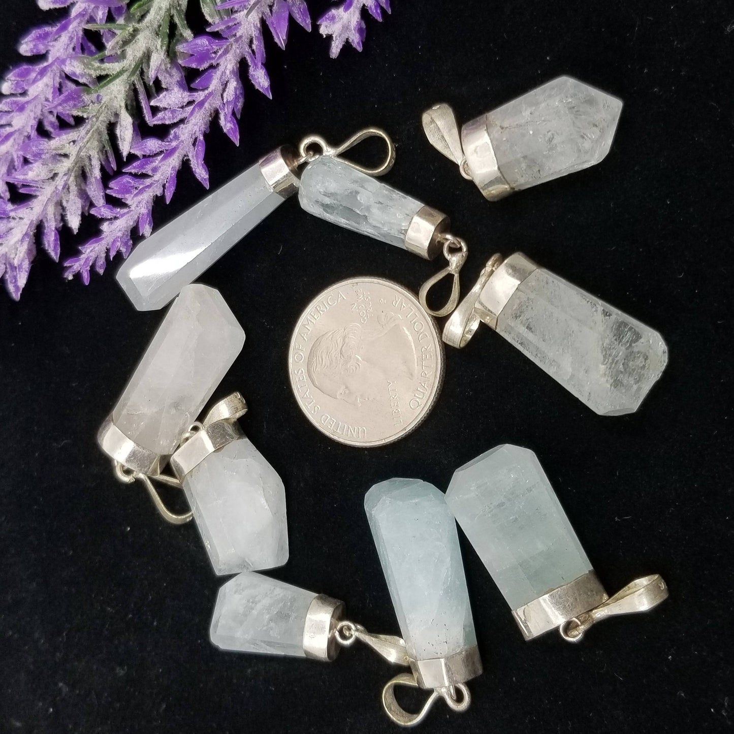 Aquamarine Sterling Silver Pendant