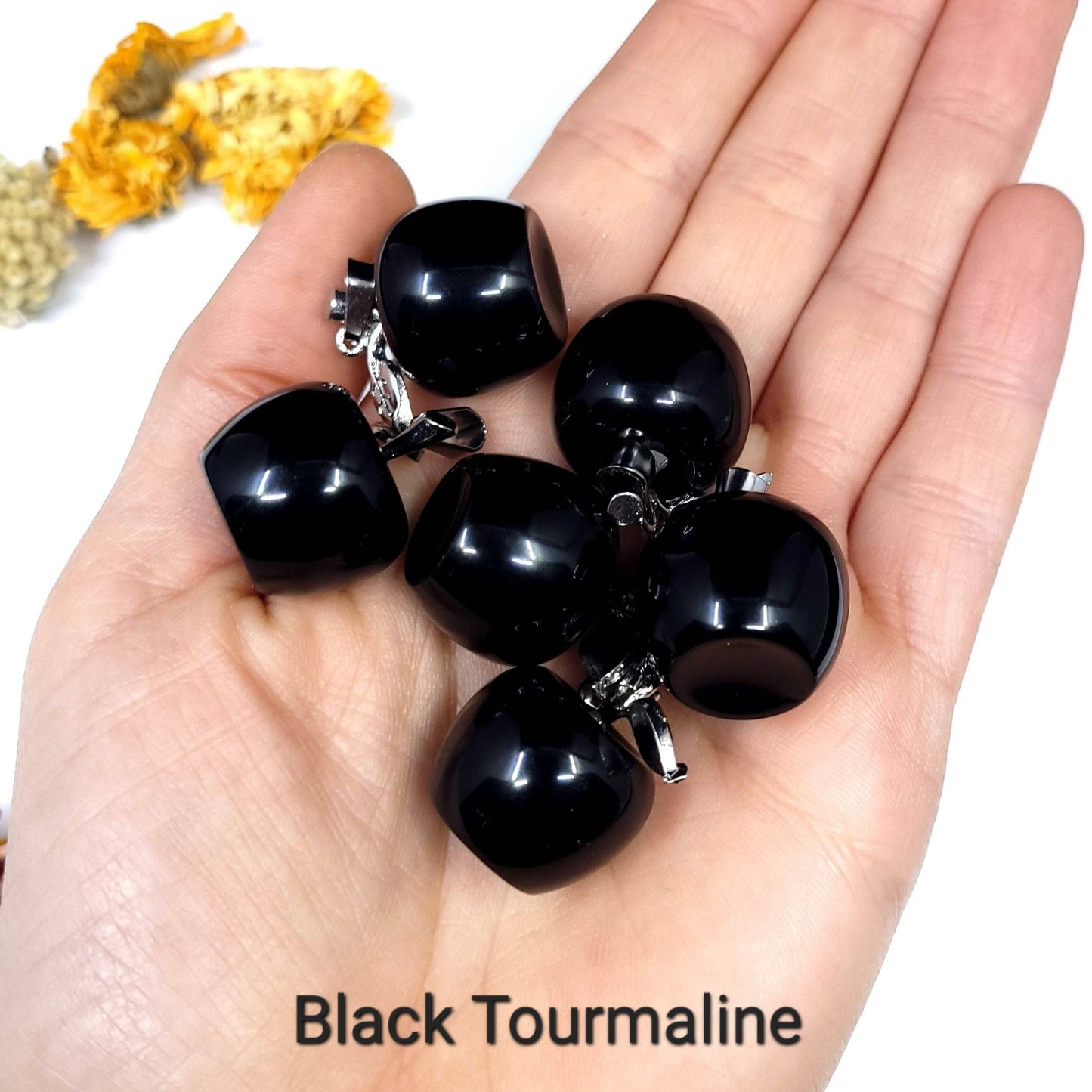 Carved Stone Apple Pendant