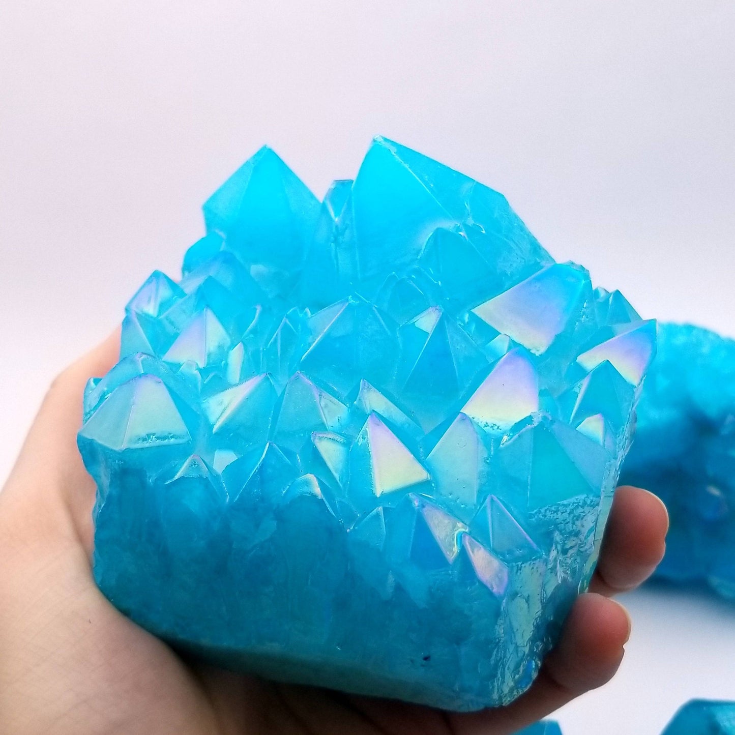 Aqua Aura Quartz Cluster